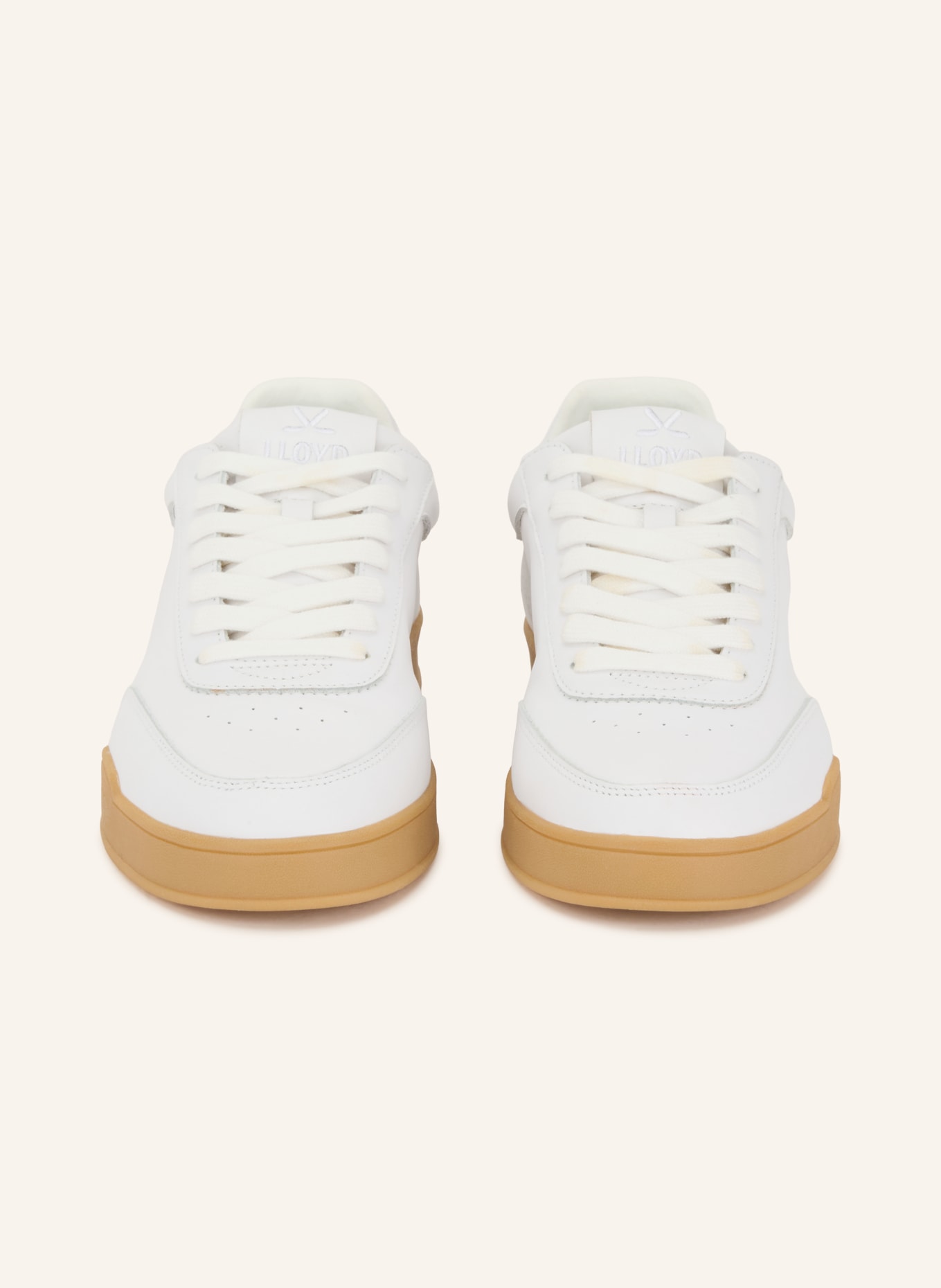 LLOYD PRIME Sneakers: WHITE / CAMEL