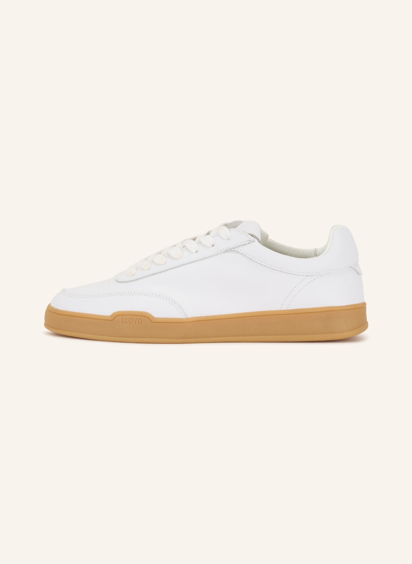 LLOYD PRIME Sneakers: WHITE / CAMEL