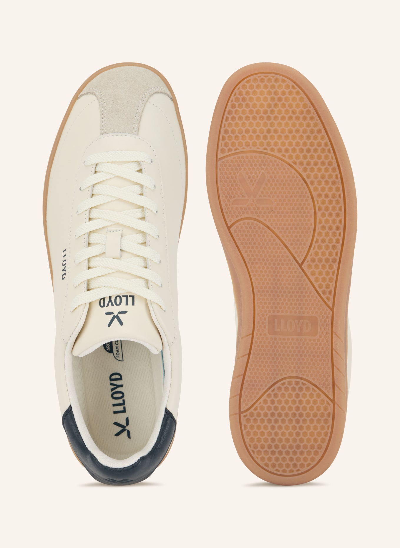 LLOYD ONIRA Sneakers: ECRU / LIGHT GRAY / BLACK