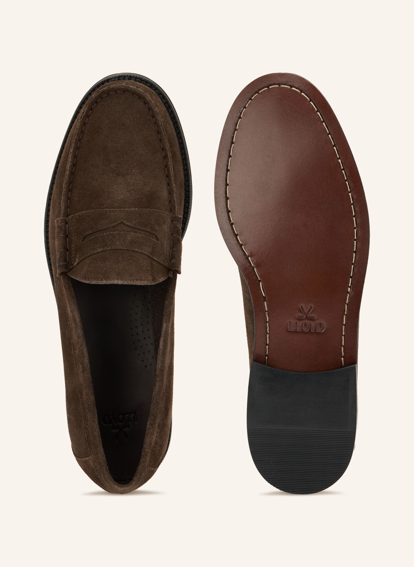 LLOYD CLOUT MOVE Penny Loafers: DARK BROWN