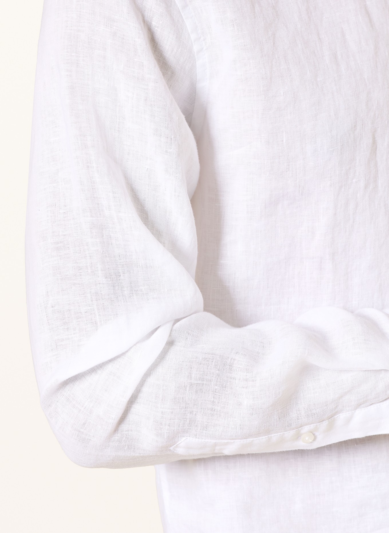 STRELLSON CEASAR Slim Fit Linen Shirt: WHITE