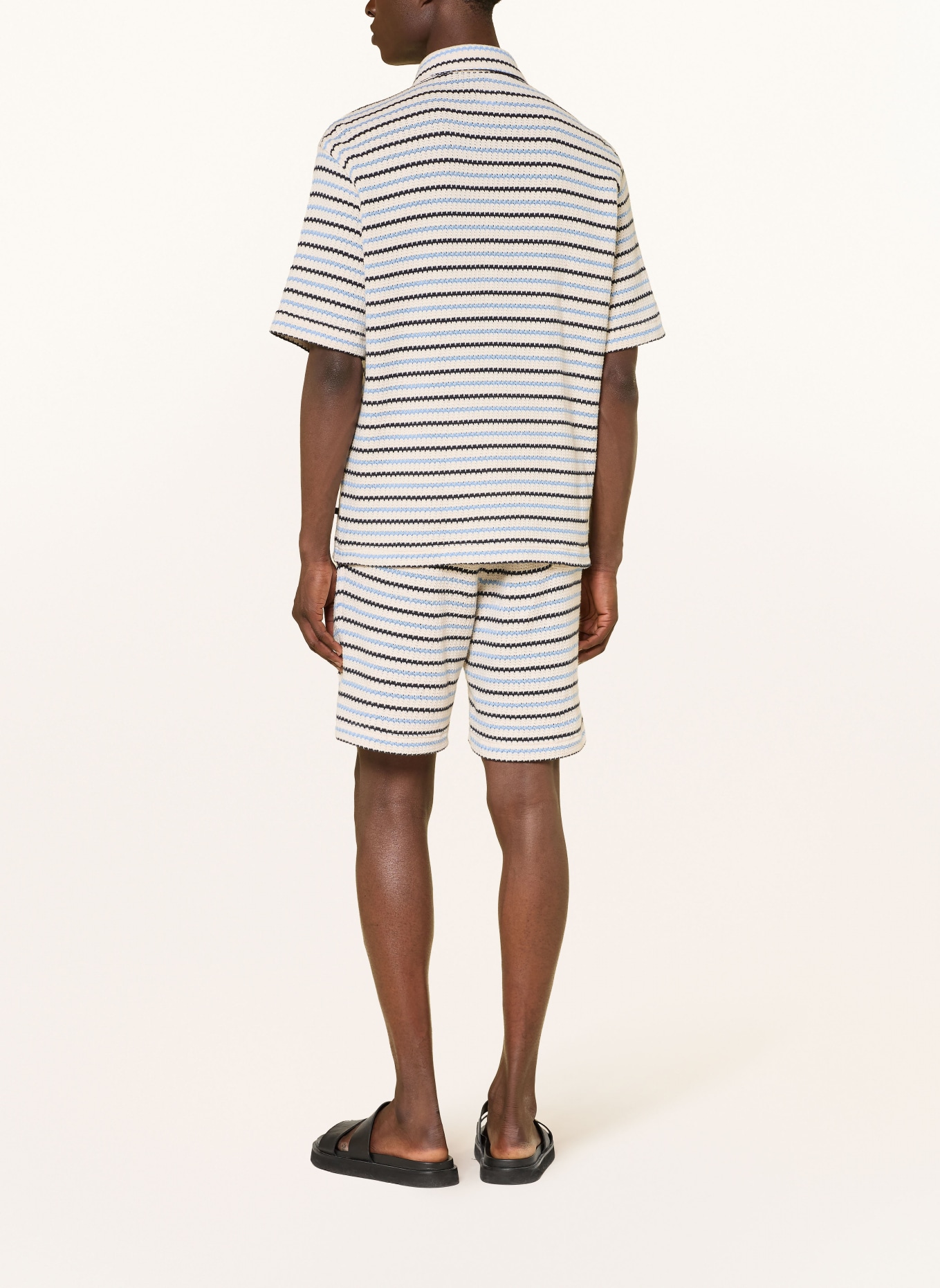 STRELLSON Strickhemd COLIN Regular Fit: ECRU / HELLBLAU / SCHWARZ