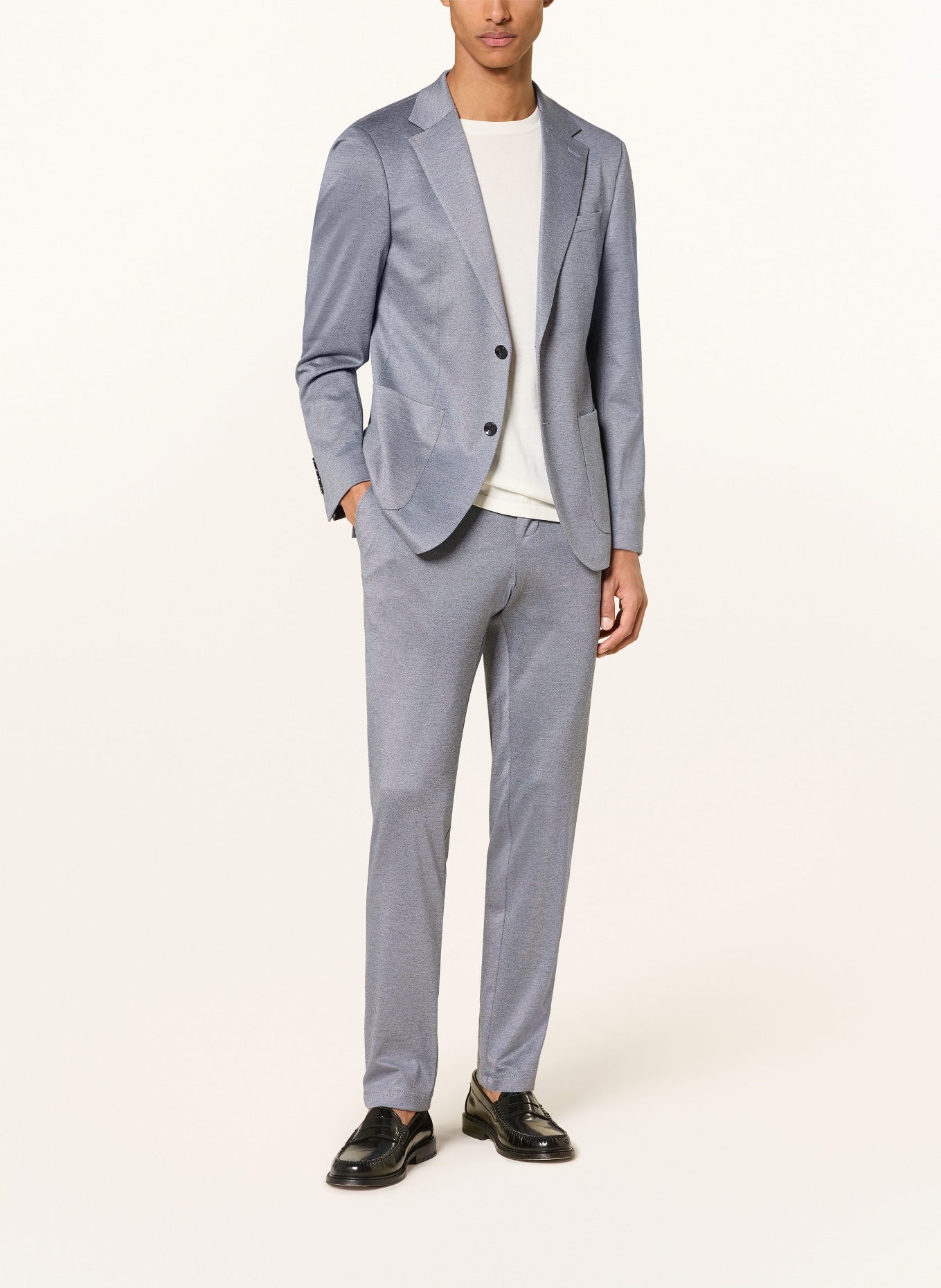 STRELLSON TIUS slim fit suit pants made of jersey: 410 Navy 410