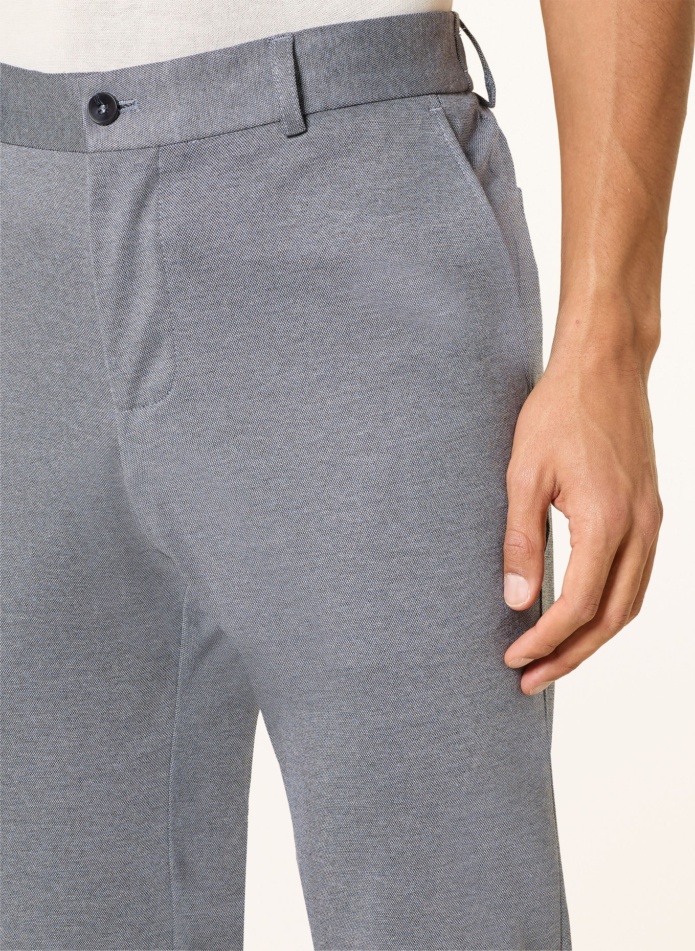 STRELLSON TIUS slim fit suit pants made of jersey: 410 Navy 410