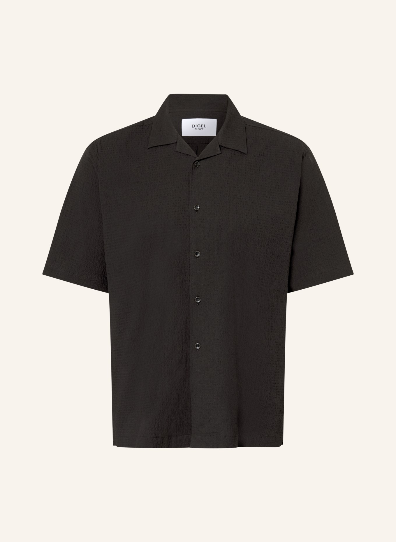 DIGEL move ALFIE Resort Shirt, Regular Fit: BLACK