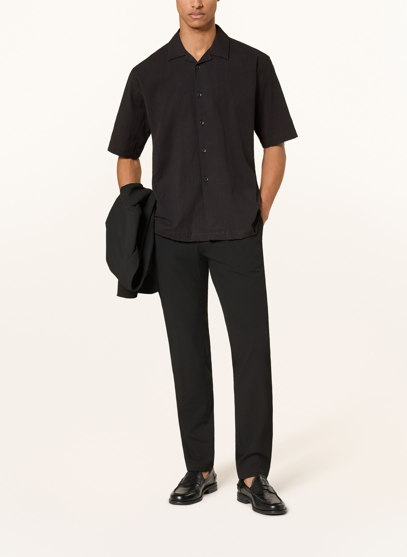 DIGEL move ALFIE Resort Shirt, Regular Fit: BLACK
