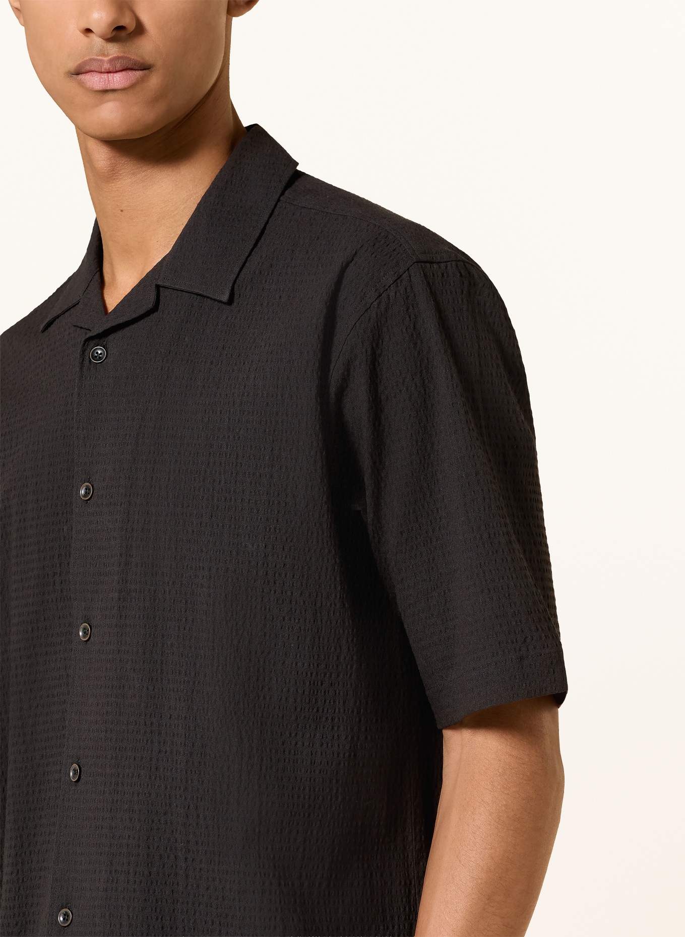 DIGEL move ALFIE Resort Shirt, Regular Fit: BLACK