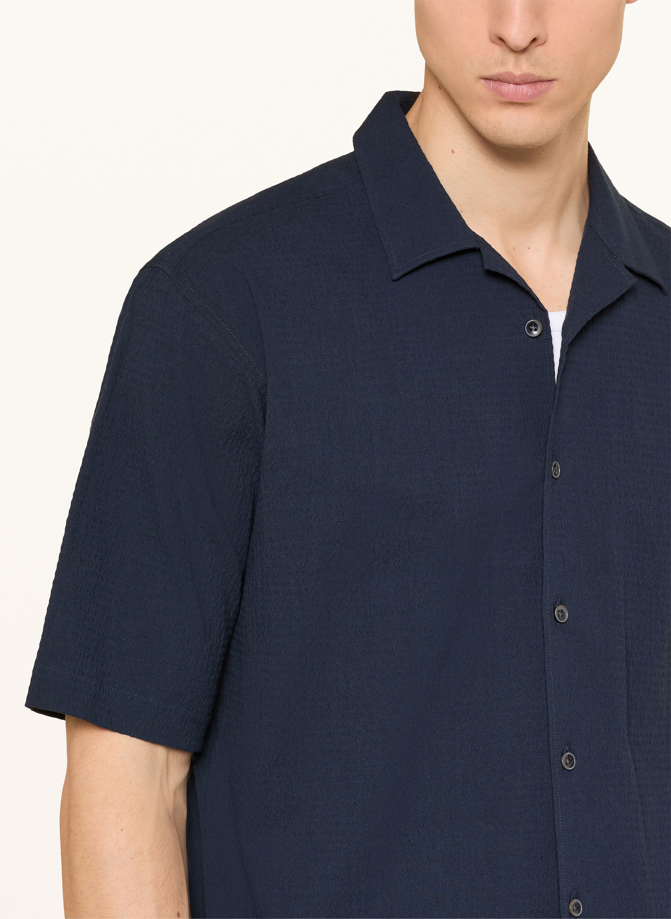 DIGEL move ALFIE Resort Shirt, Regular Fit: DARK BLUE