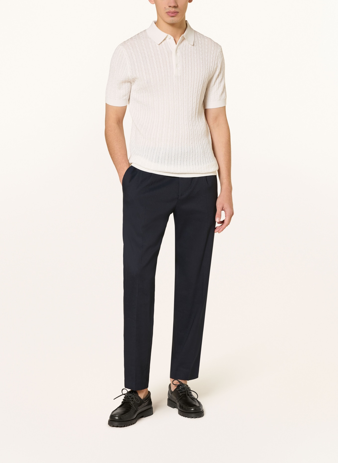 STRELLSON Strick-Poloshirt ADRIAN: WEISS