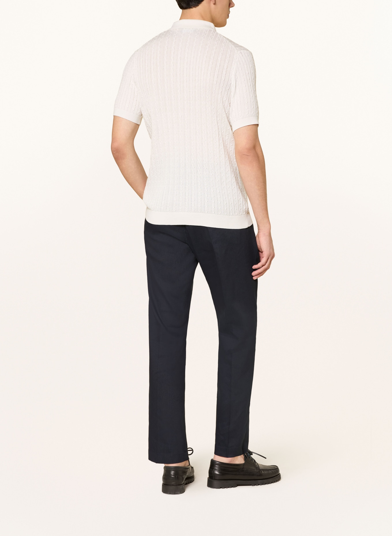 STRELLSON Strick-Poloshirt ADRIAN: WEISS