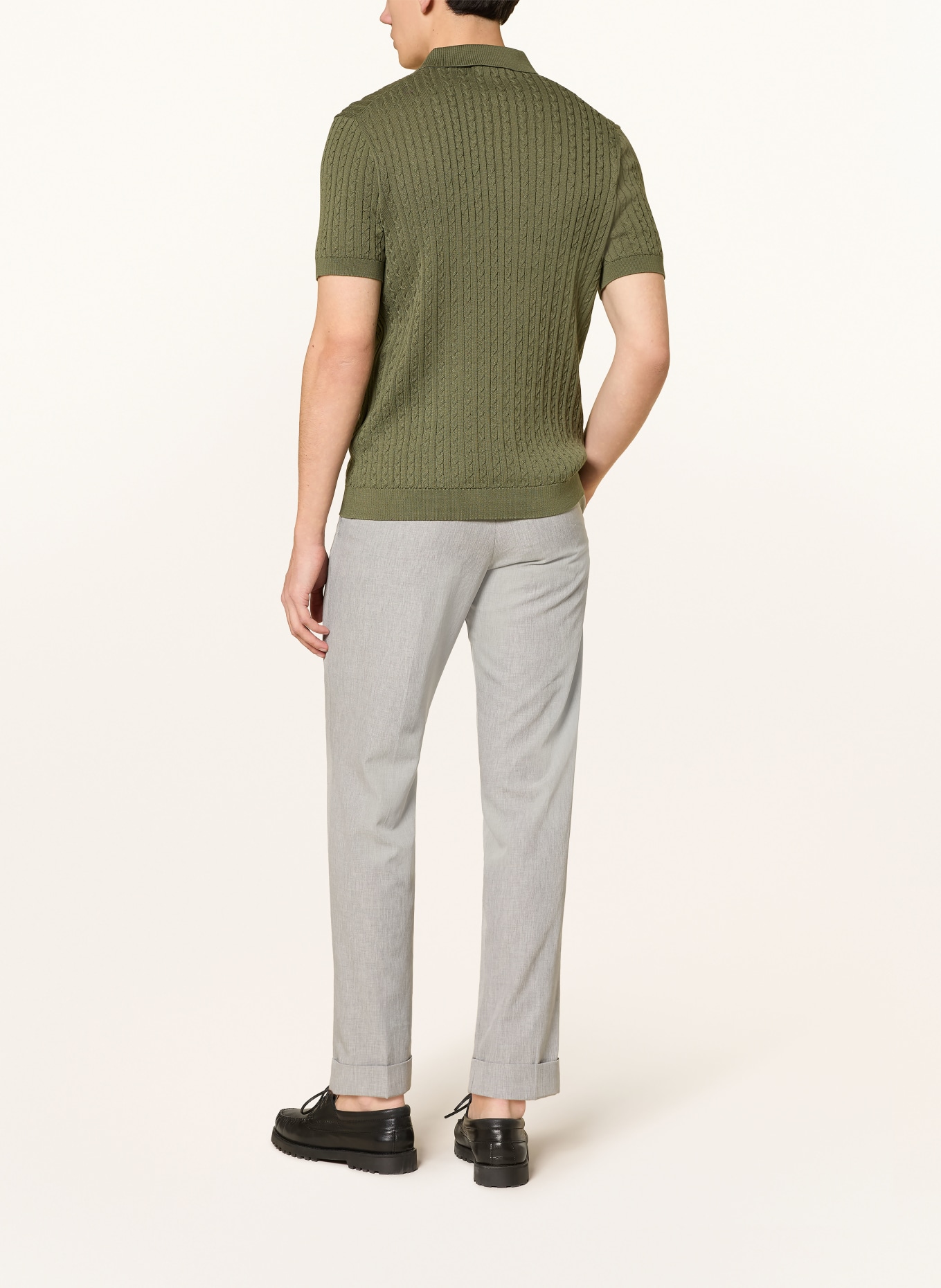 STRELLSON Strick-Poloshirt ADRIAN: OLIV