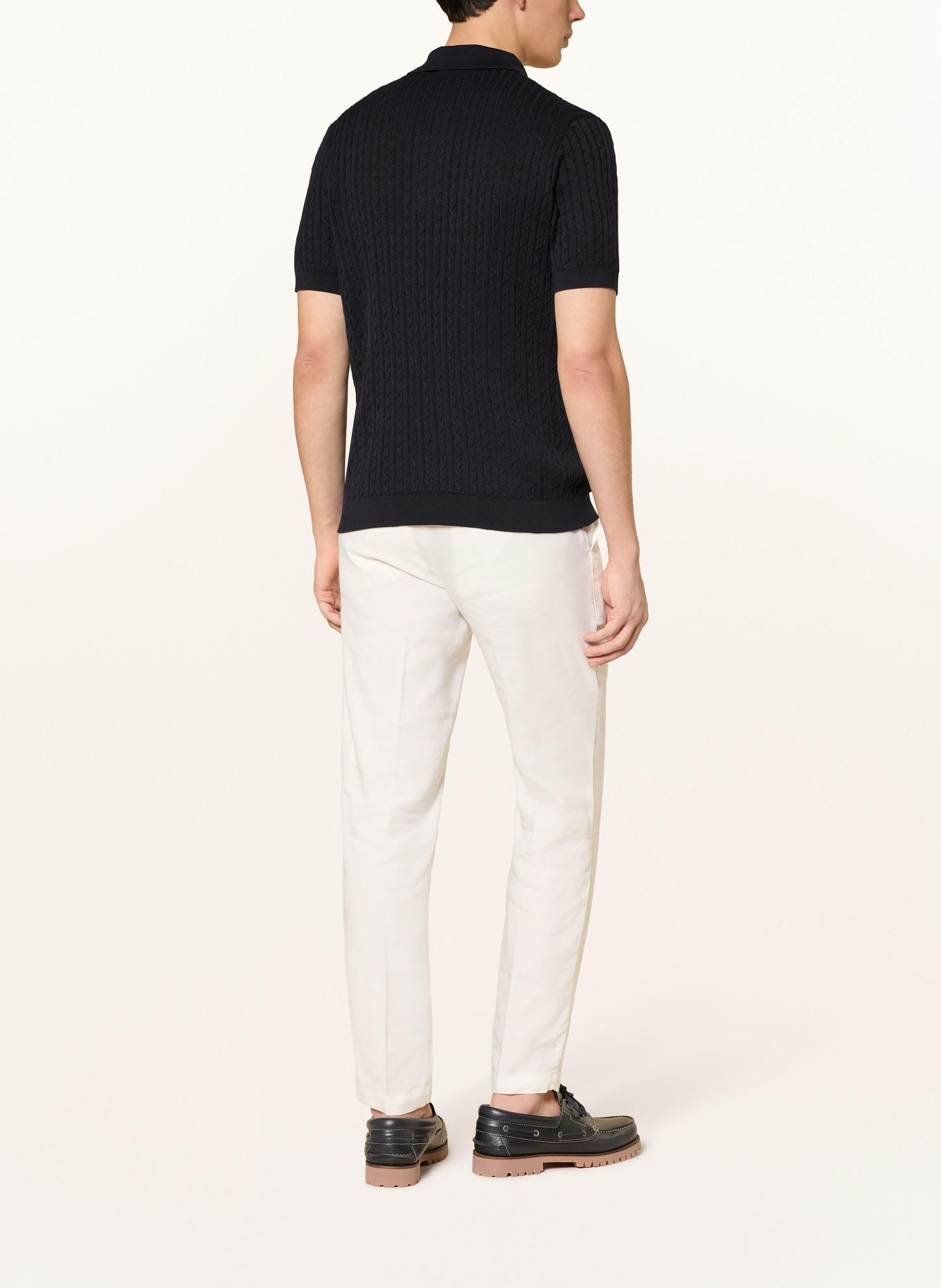 STRELLSON Strick-Poloshirt ADRIAN: DUNKELBLAU