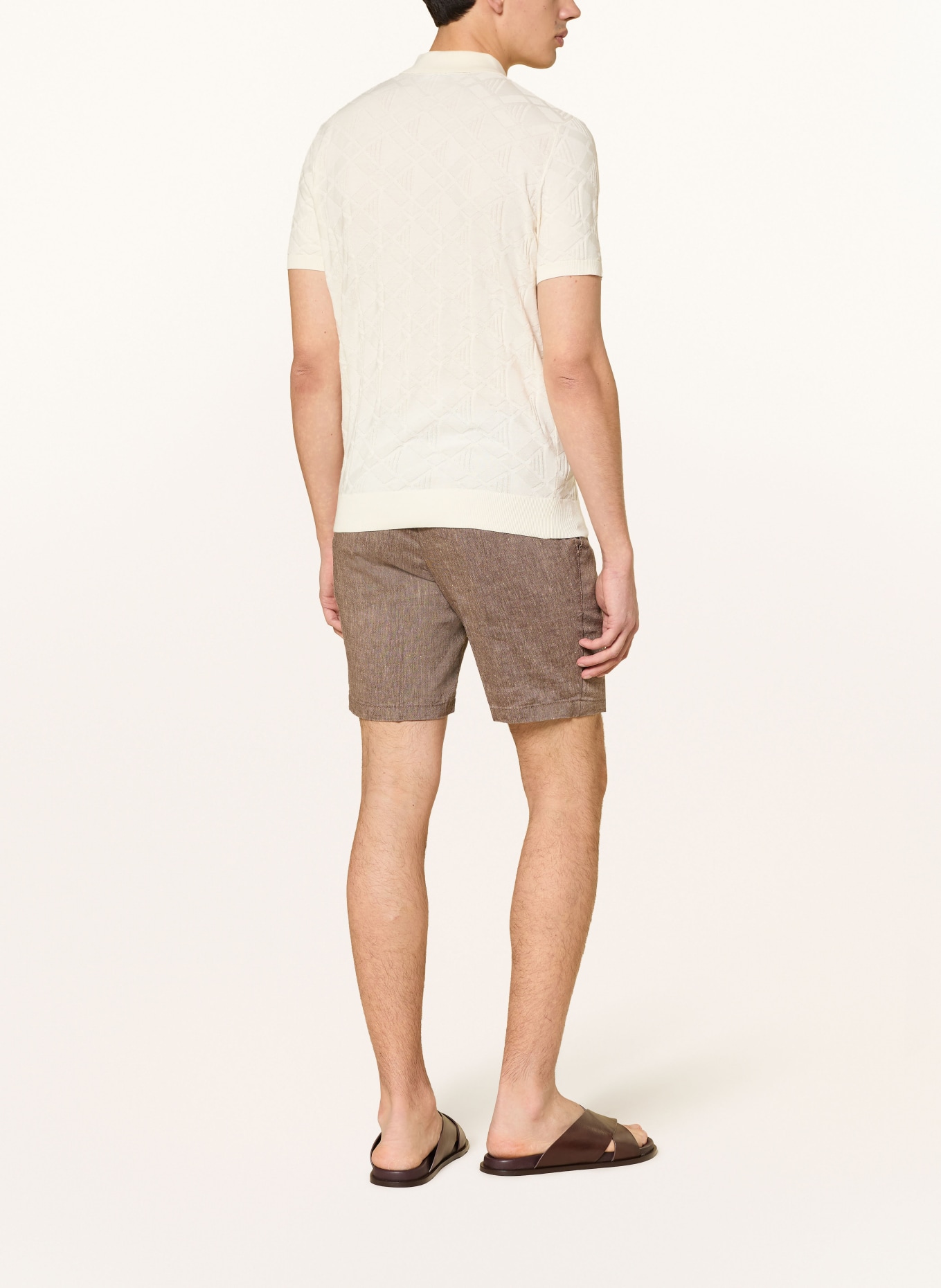 STRELLSON Strick-Poloshirt VINCENT: ECRU