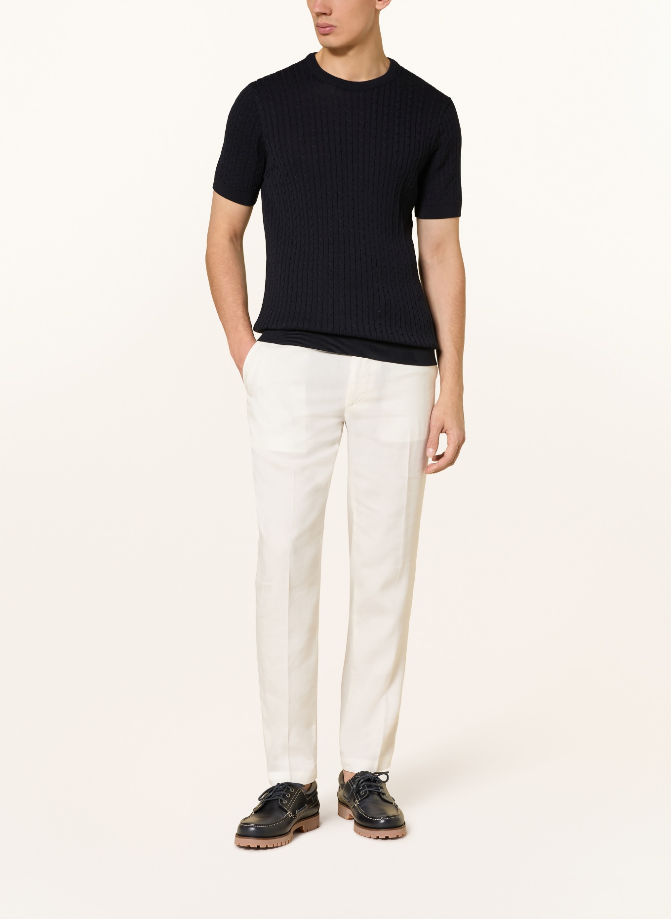 STRELLSON Strickshirt ADRIAN: DUNKELBLAU