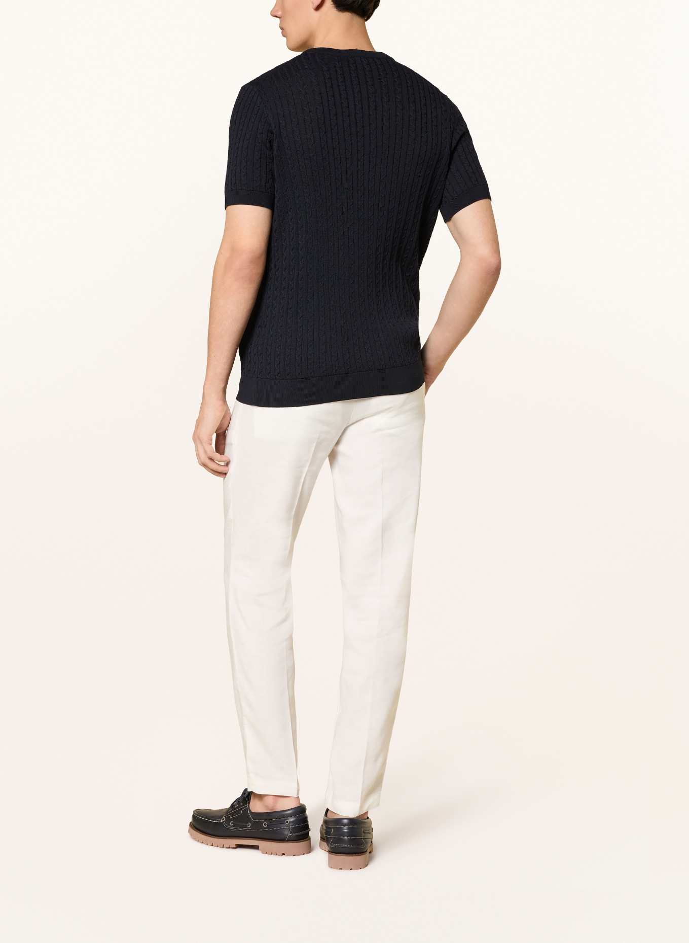 STRELLSON Strickshirt ADRIAN: DUNKELBLAU