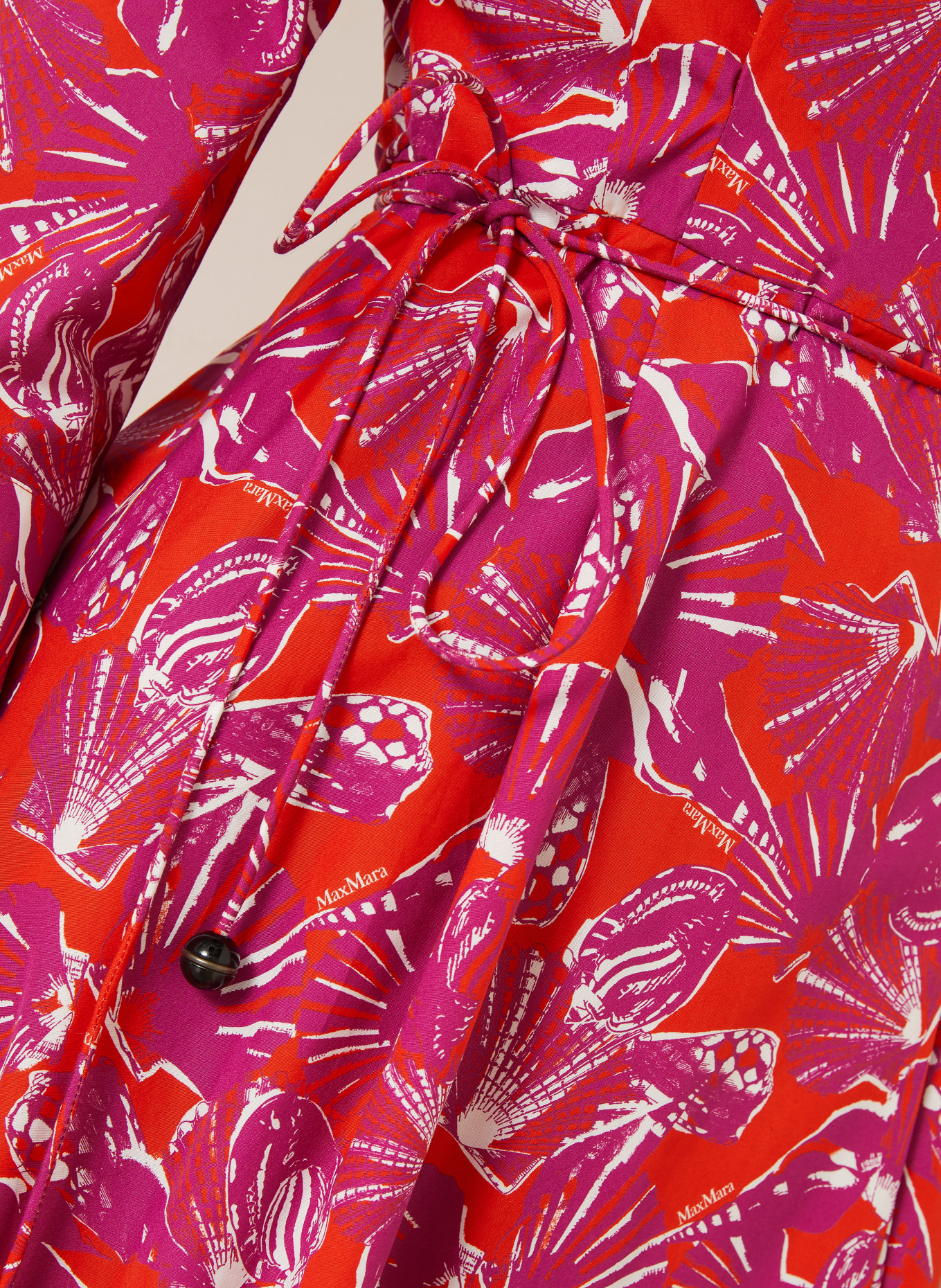 Max Mara Robe portefeuille CAMINO: ROUGE / CRÈME / LILAS