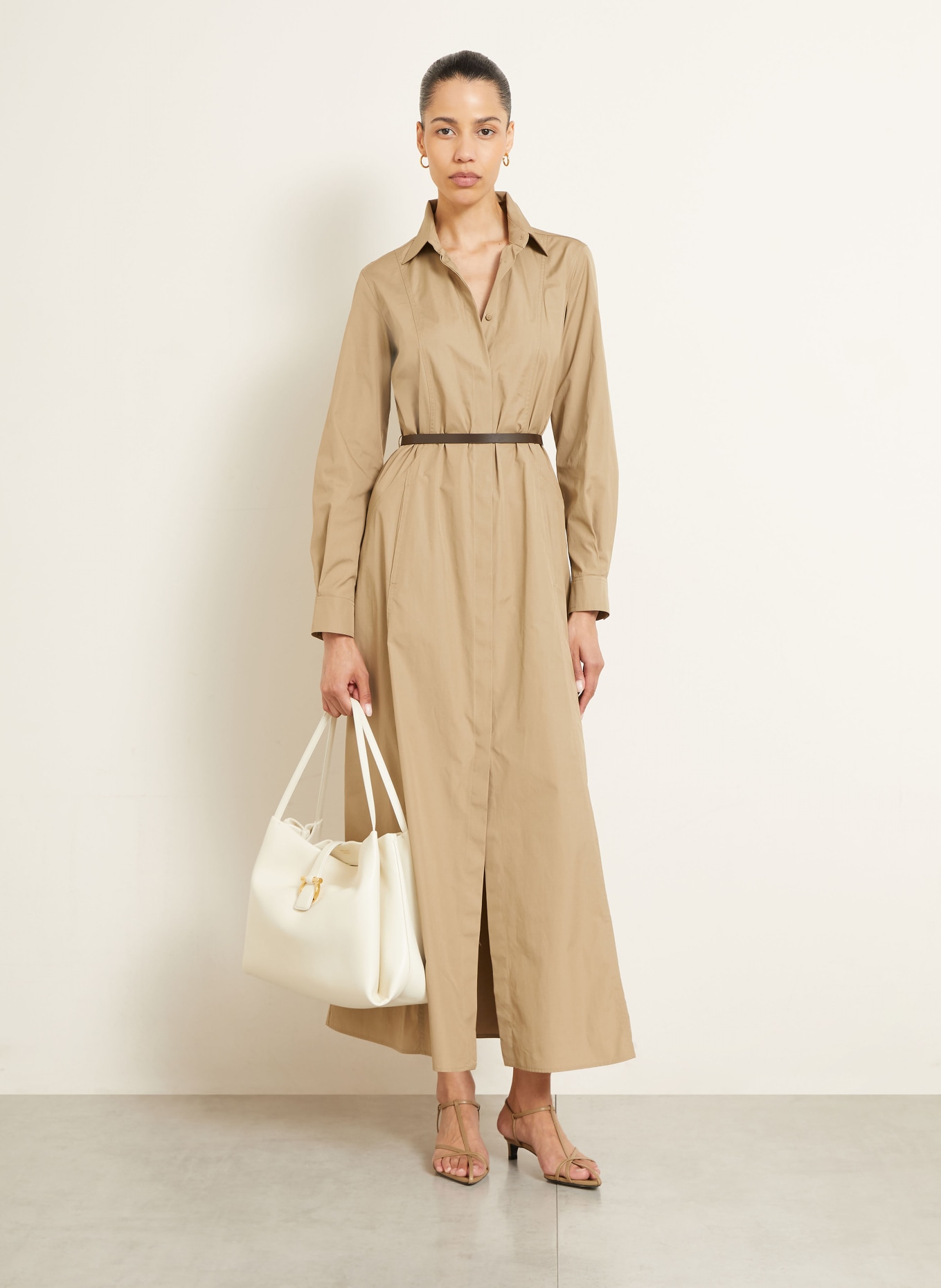 Max Mara ADUNCO Shirt Dress: BEIGE