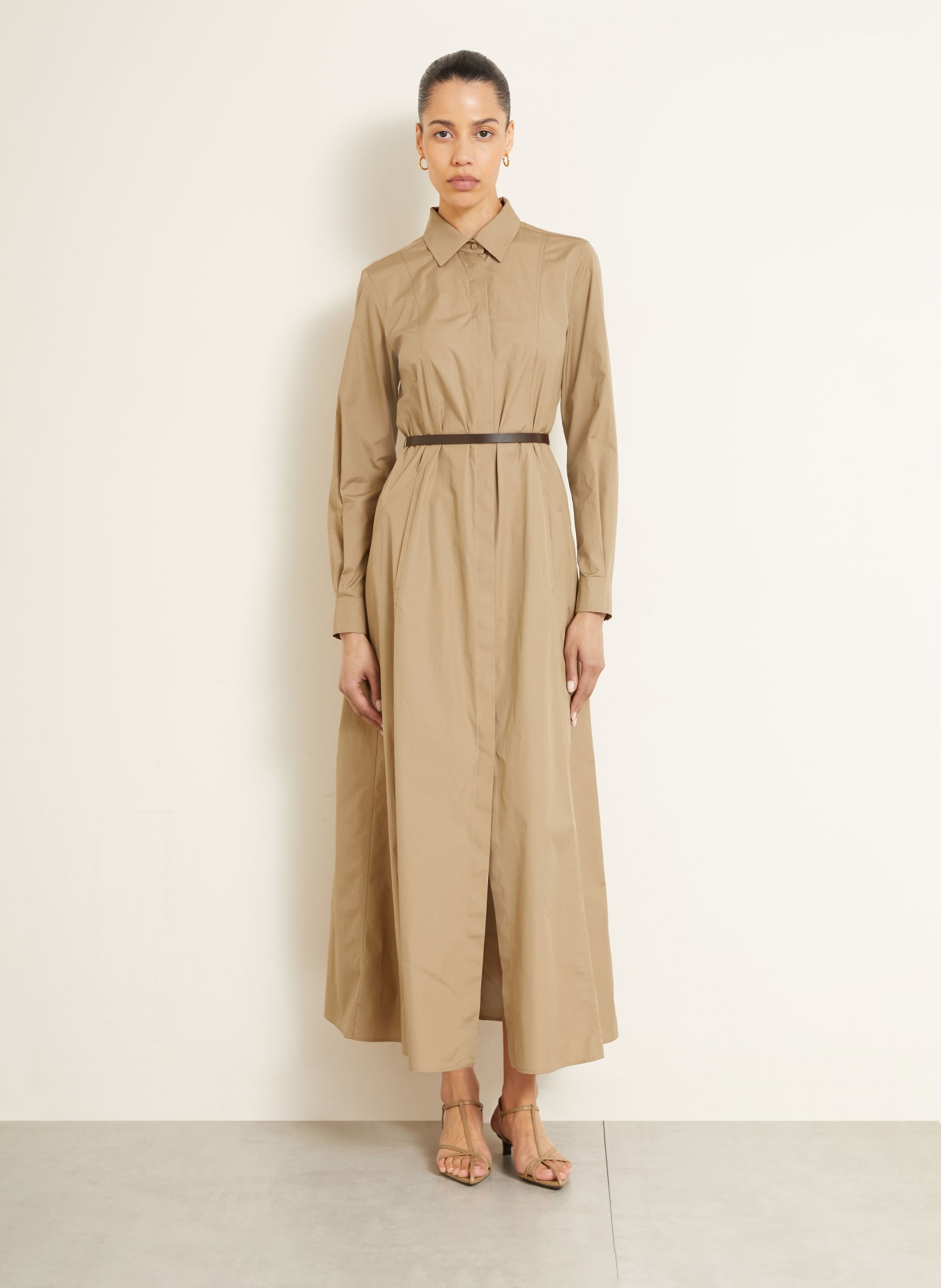 Max Mara ADUNCO Shirt Dress: BEIGE