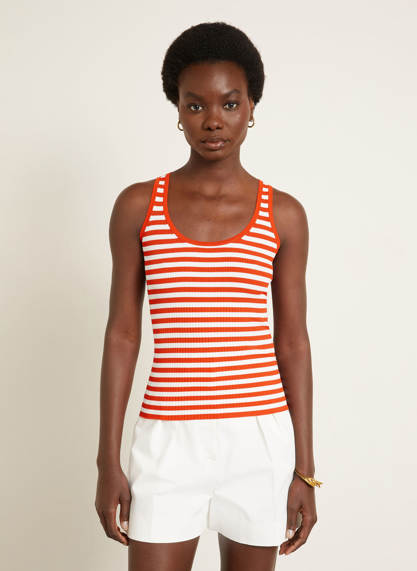 Max Mara Stricktop GHIRO: WEISS / ROT