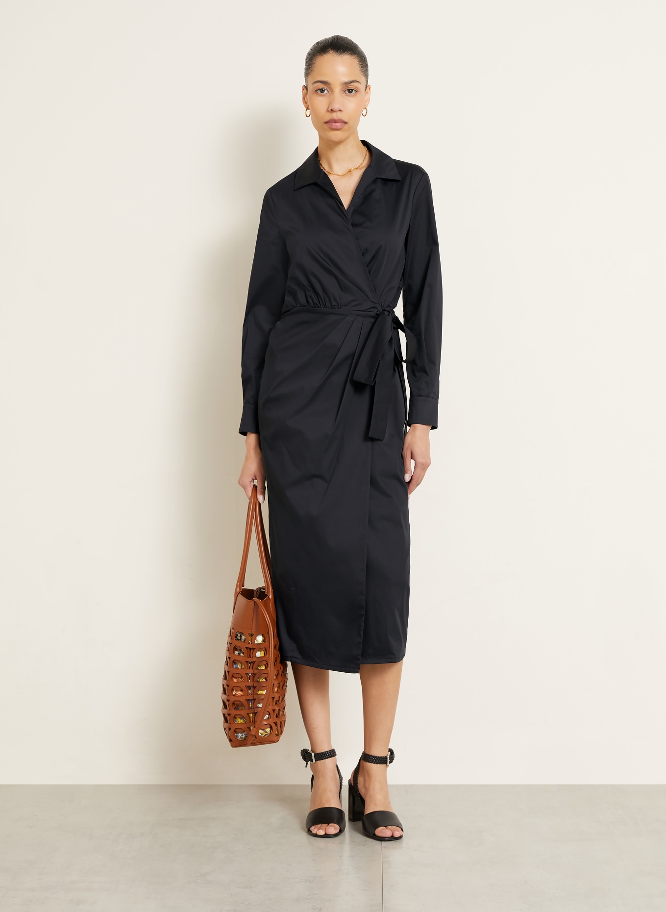 Max Mara OTTELIA Wrap Dress: BLACK