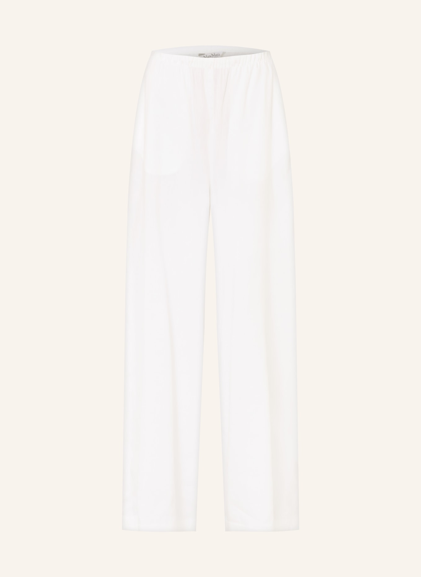 Max Mara Kalhoty Marlene DESTINO s lnem: BÍLÁ
