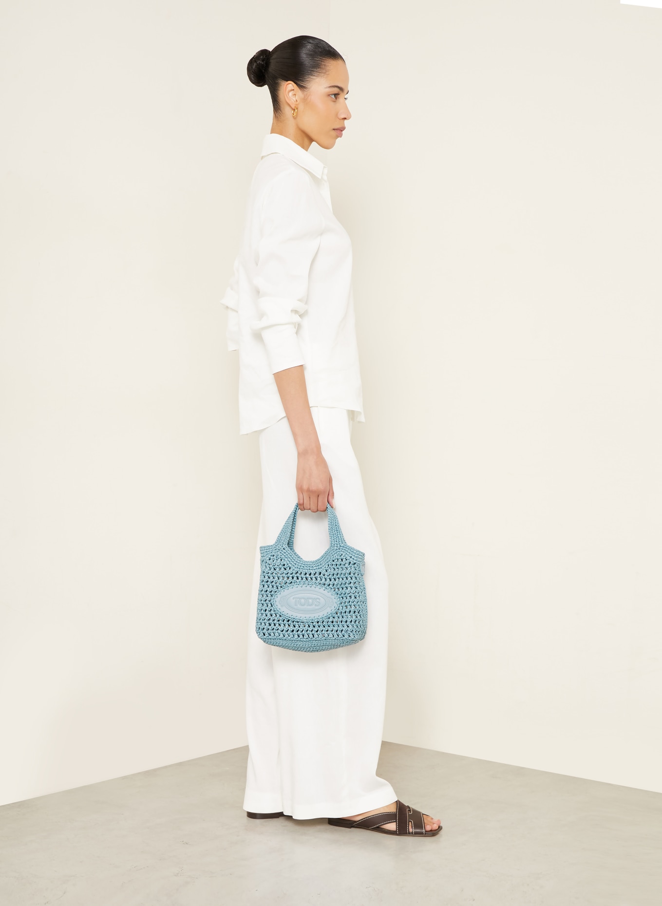 Max Mara Kalhoty Marlene DESTINO s lnem: BÍLÁ