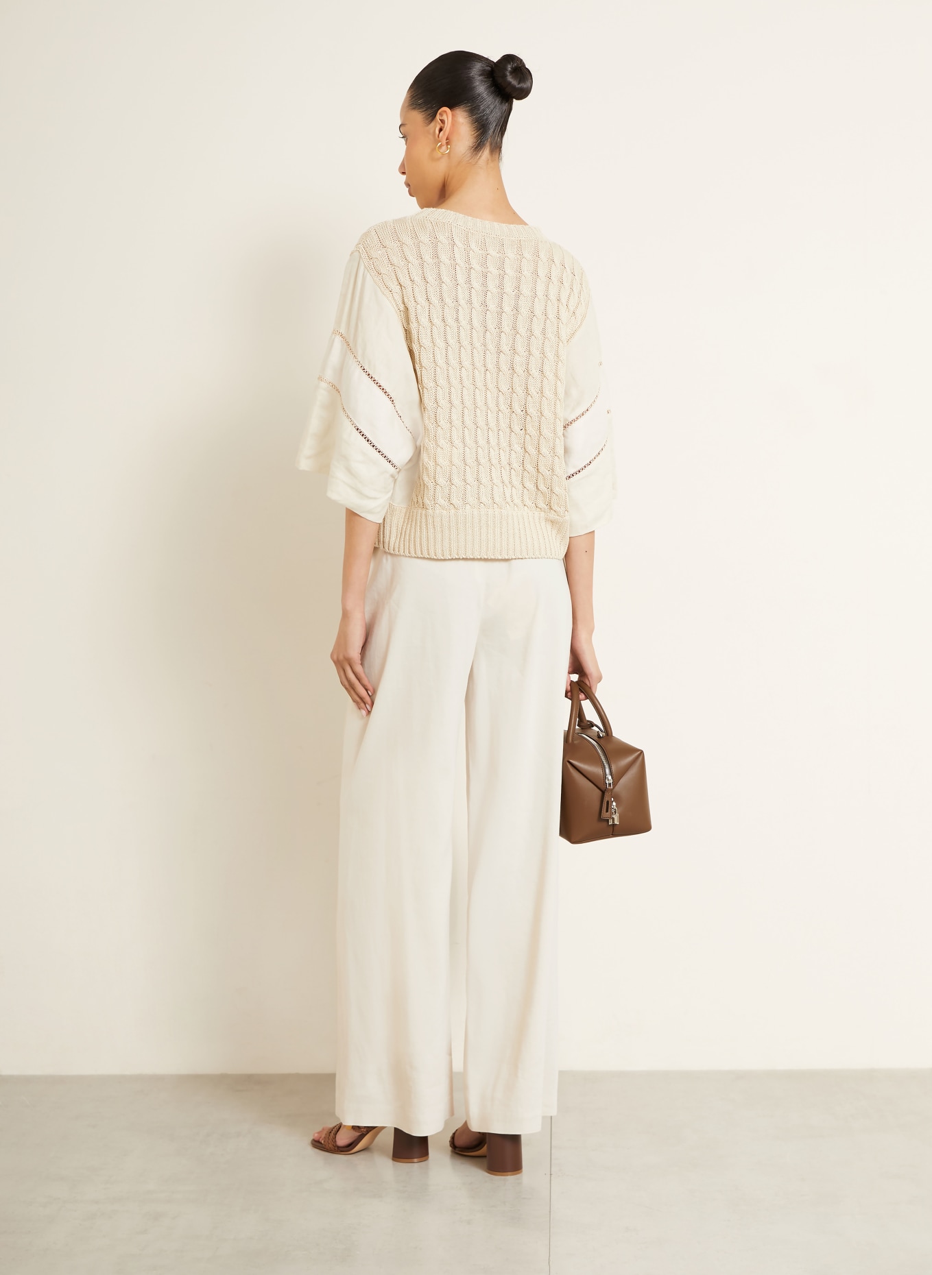 Max Mara Marlenehose DESTINO mit Leinen: BEIGE