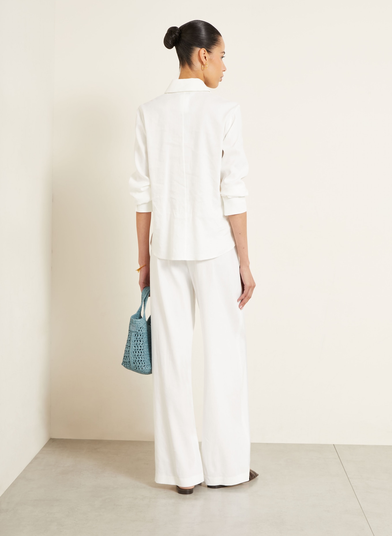 Max Mara Overhemdblouse BADESSE met linnen: WIT