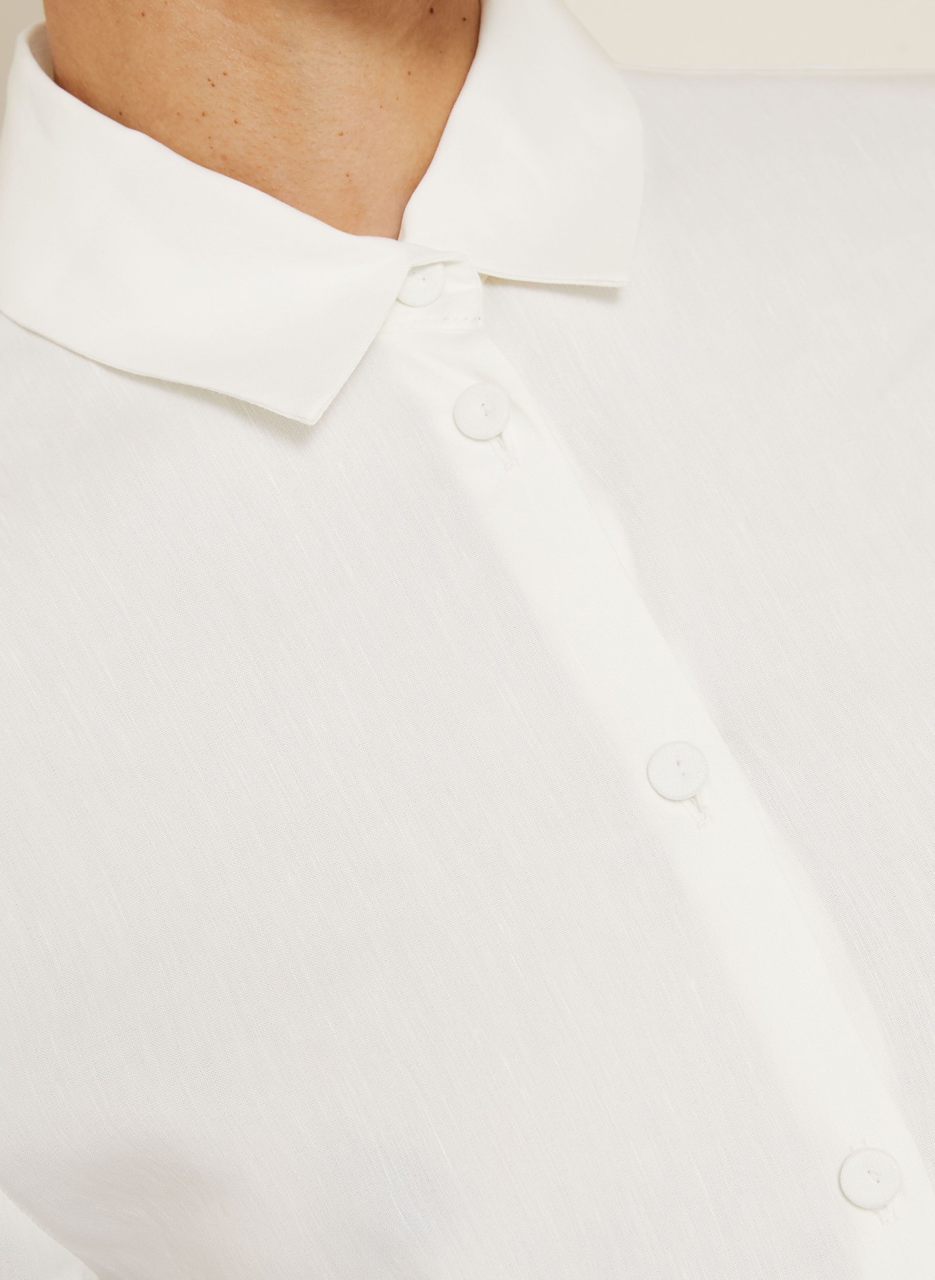 Max Mara Overhemdblouse BADESSE met linnen: WIT