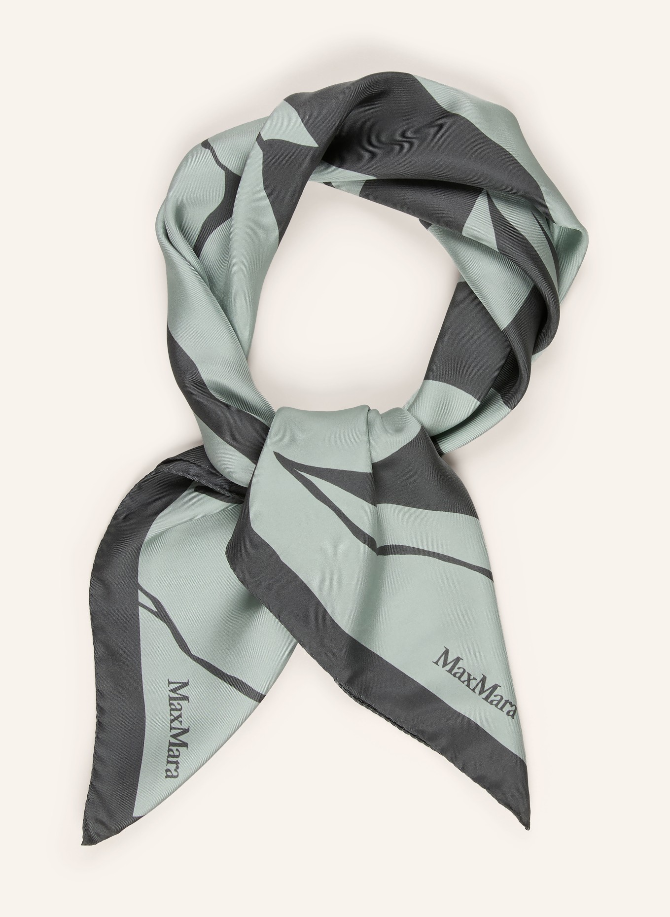 Max Mara Foulard en soie CARRE90W1: GROEN / VERT CLAIR
