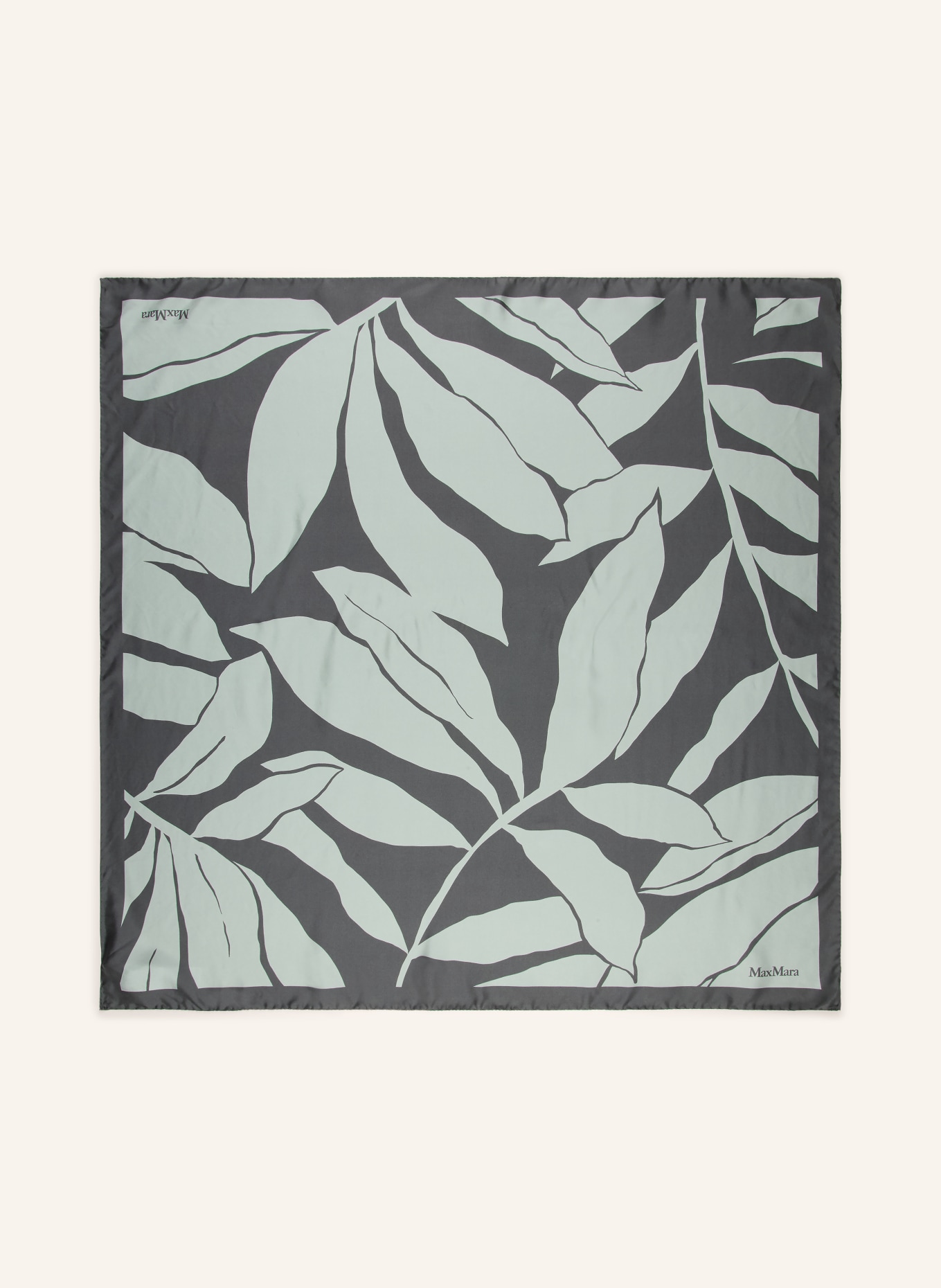 Max Mara Foulard en soie CARRE90W1: GROEN / VERT CLAIR