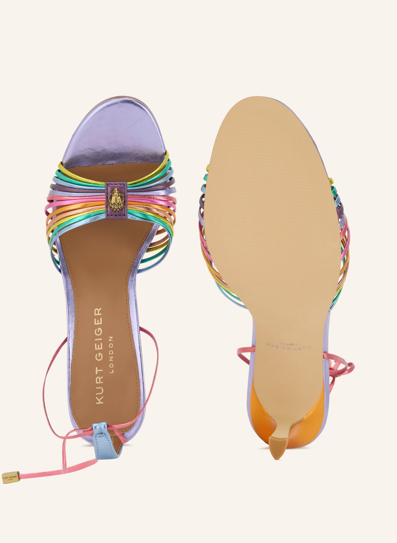 KURT GEIGER Sandałki: LILA / CZERWONY / ŻÓŁTY