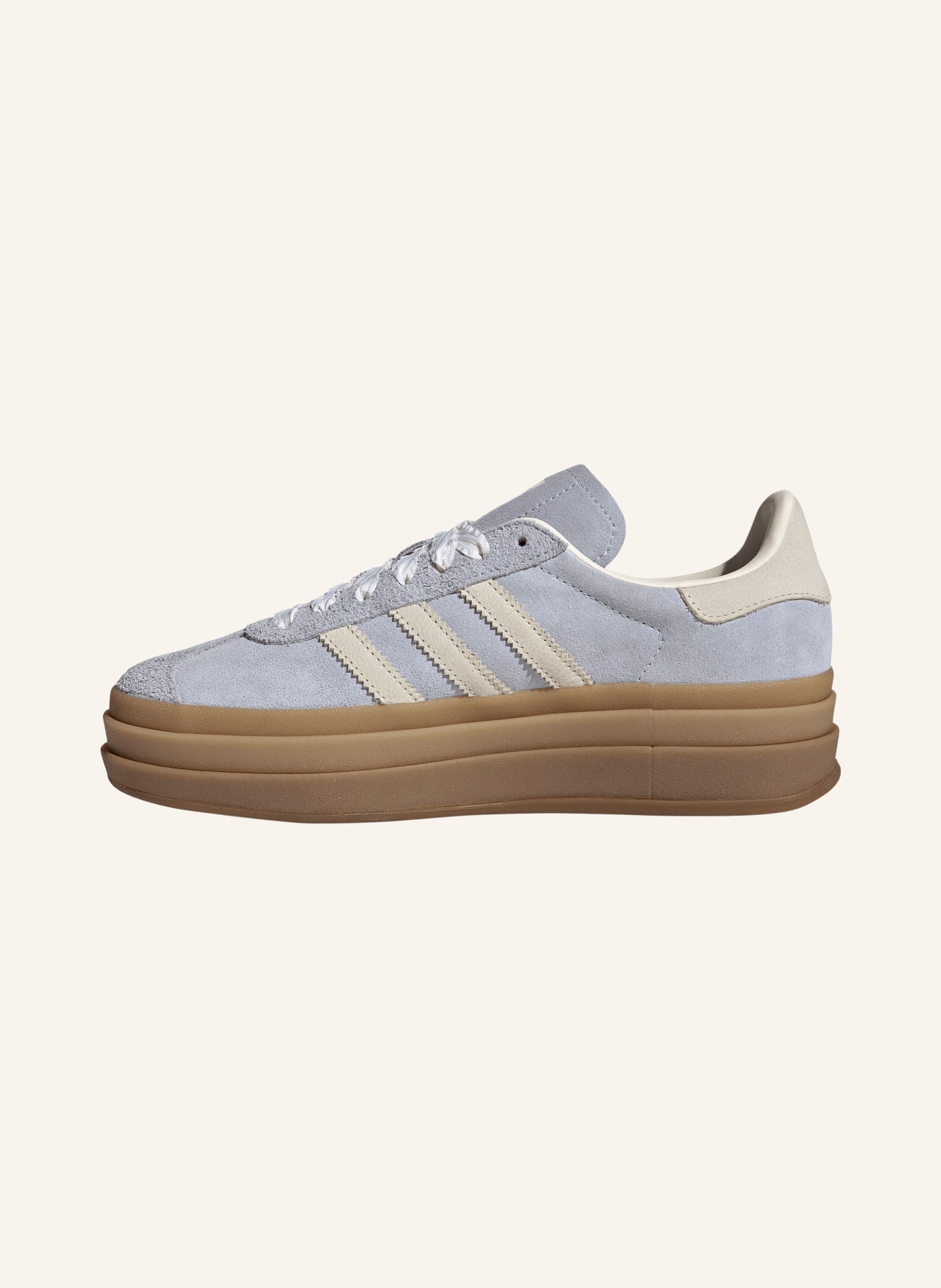 adidas Originals GAZELLE BOLD Sneakers: LIGHT BLUE / CREAM / WHITE