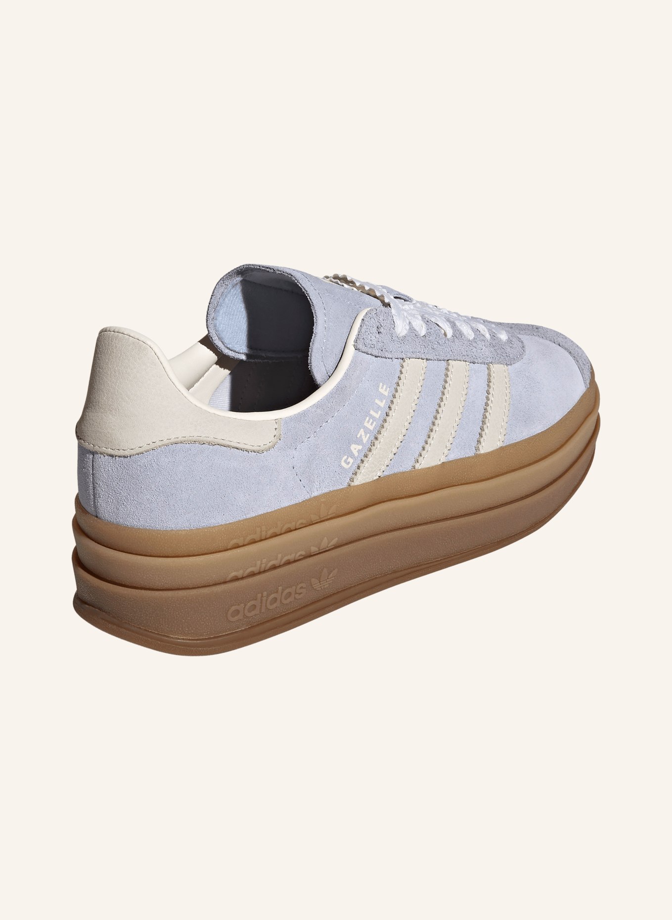 adidas Originals GAZELLE BOLD Sneakers: LIGHT BLUE / CREAM / WHITE