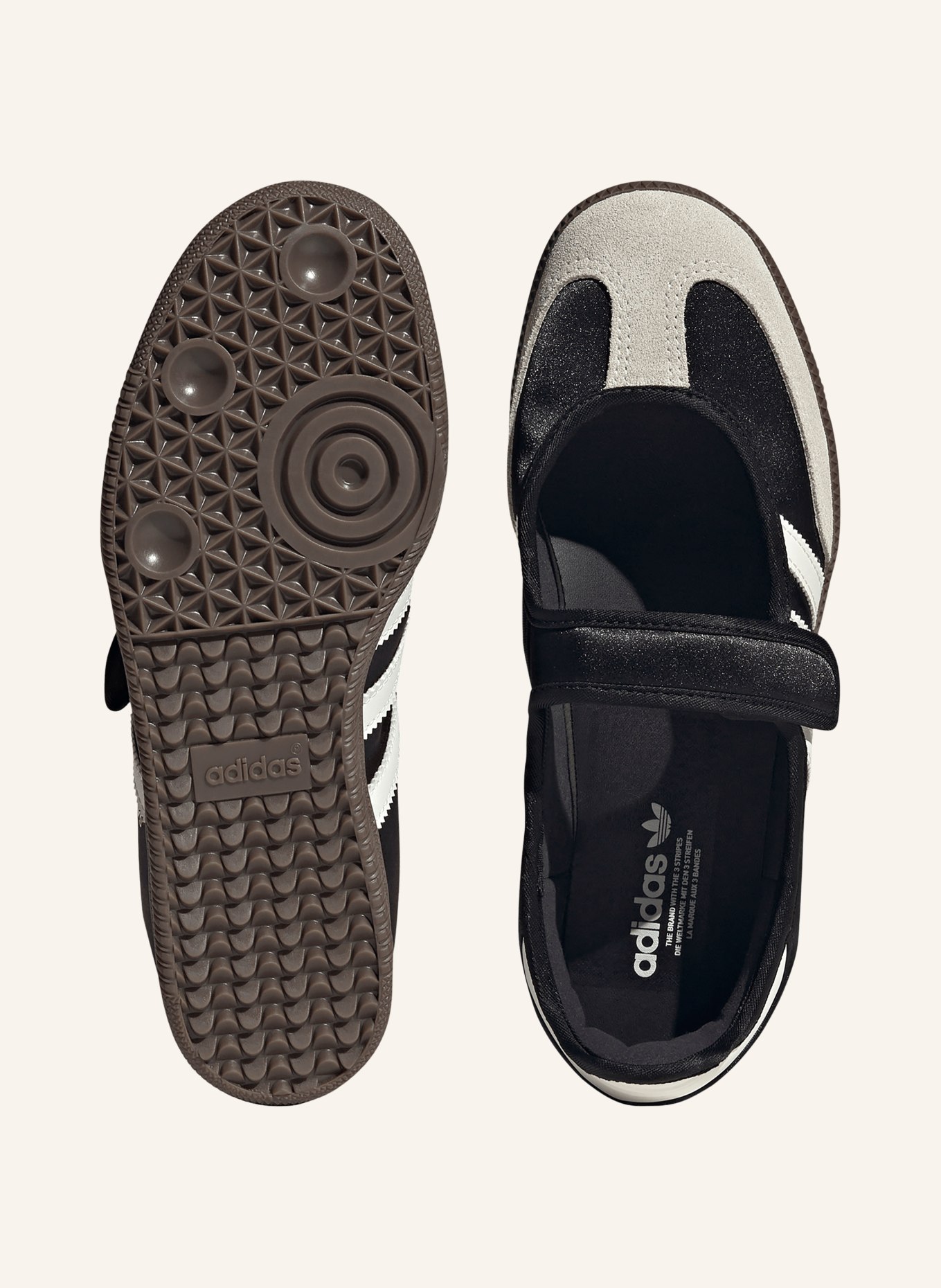 adidas Originals Baleriny Mary Jane SAMBA JANE: CZARNY / JASNOCZARY / BIAŁY