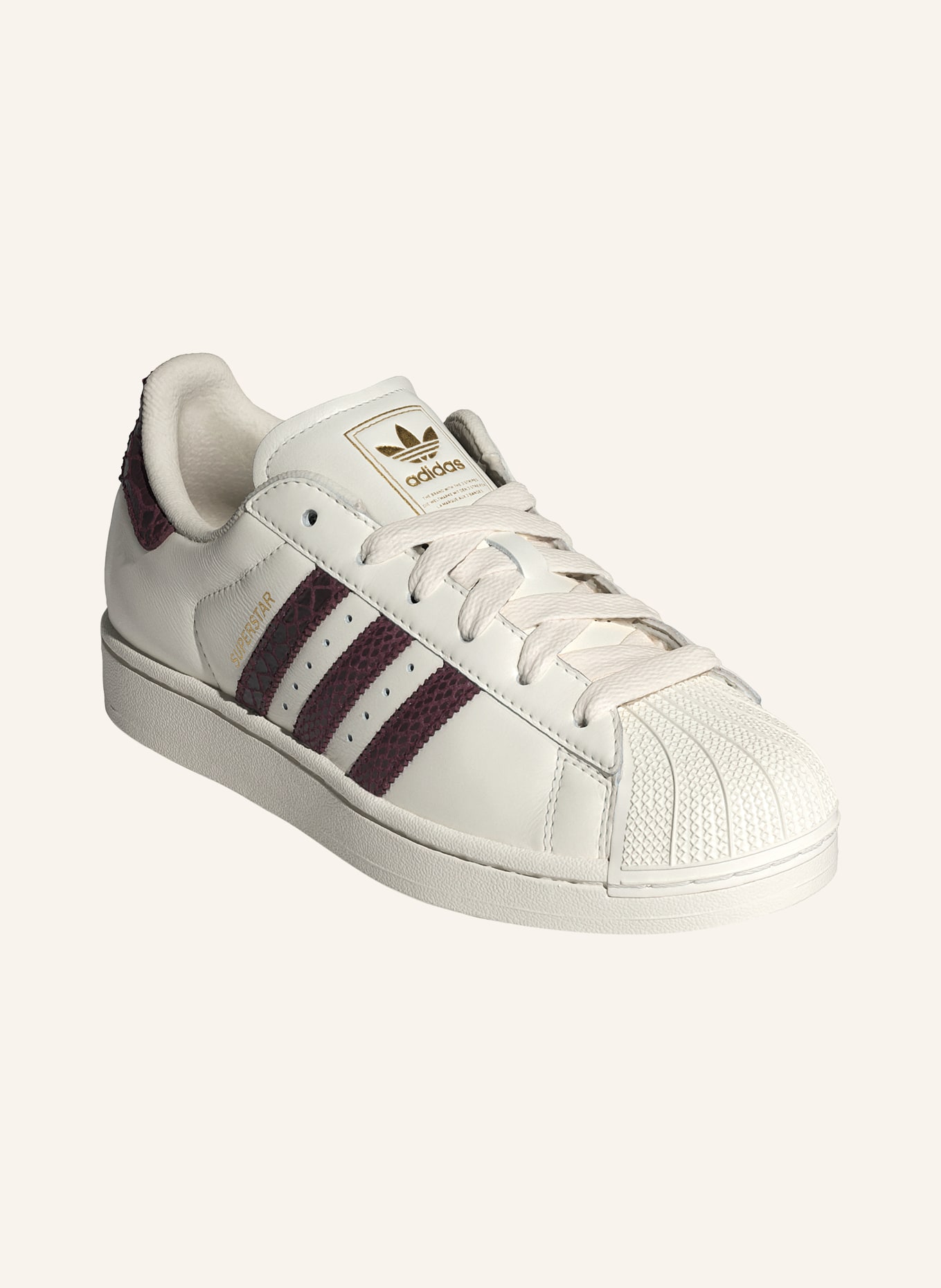 adidas Originals Sneaker SUPERSTAR II: CRÈME / GOUD / DONKERROOD