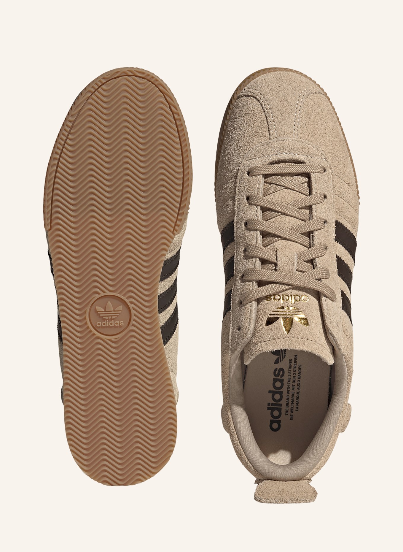 adidas Originals SAMBA 62 SUPER Sneakers: BEIGE / DARK BROWN