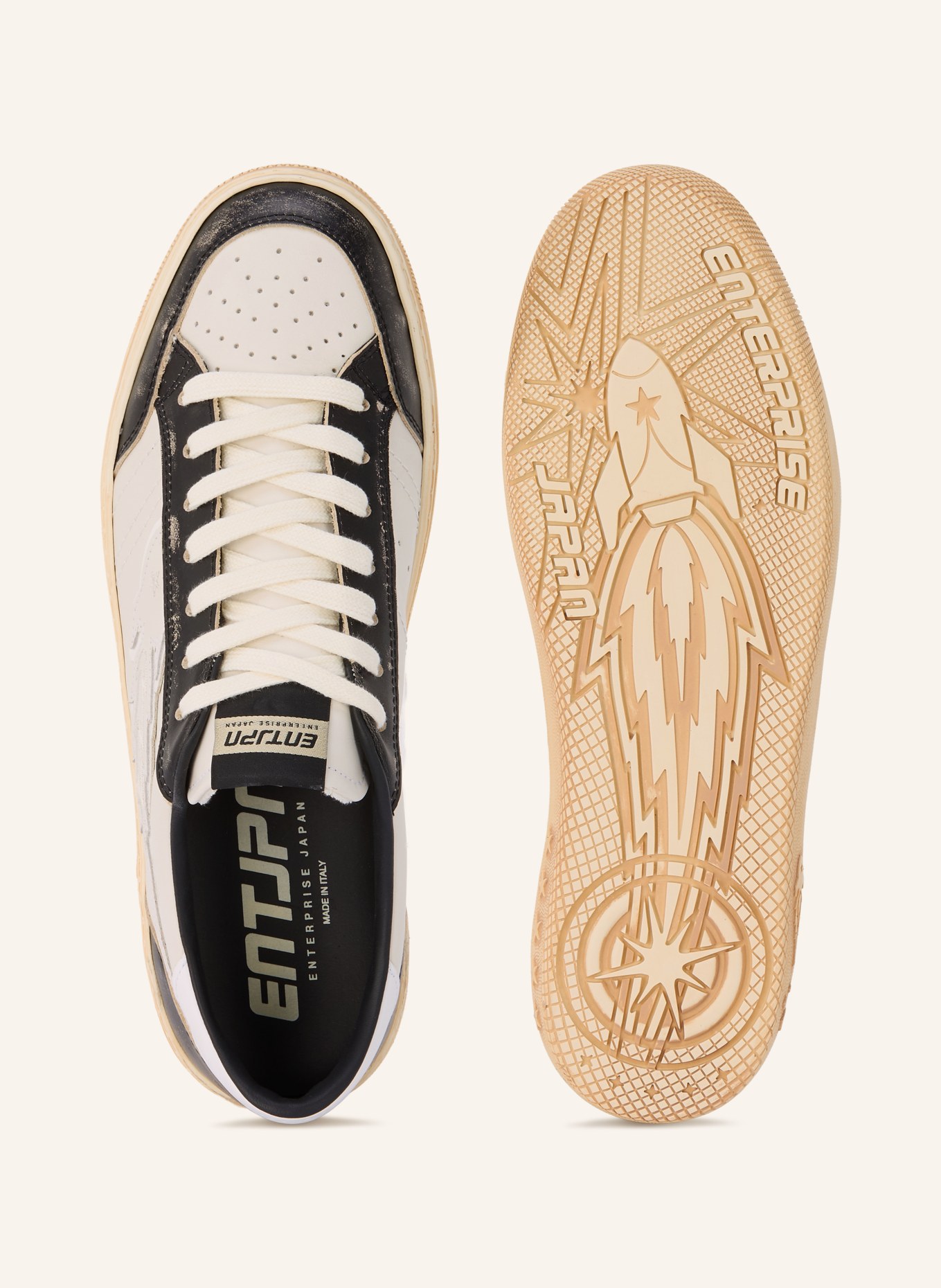 ENTERPRISE JAPAN Buty sportowe JUPITER ROCKET: BIAŁY / CZARNY