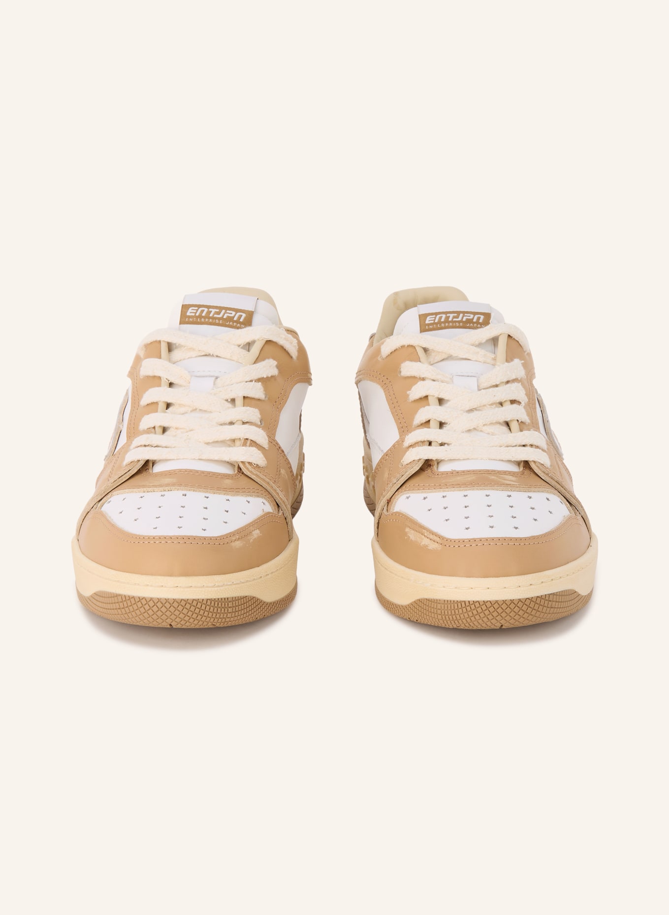 ENTERPRISE JAPAN Buty sportowe EGG ROCKET: CAMELOWY / BIAŁY