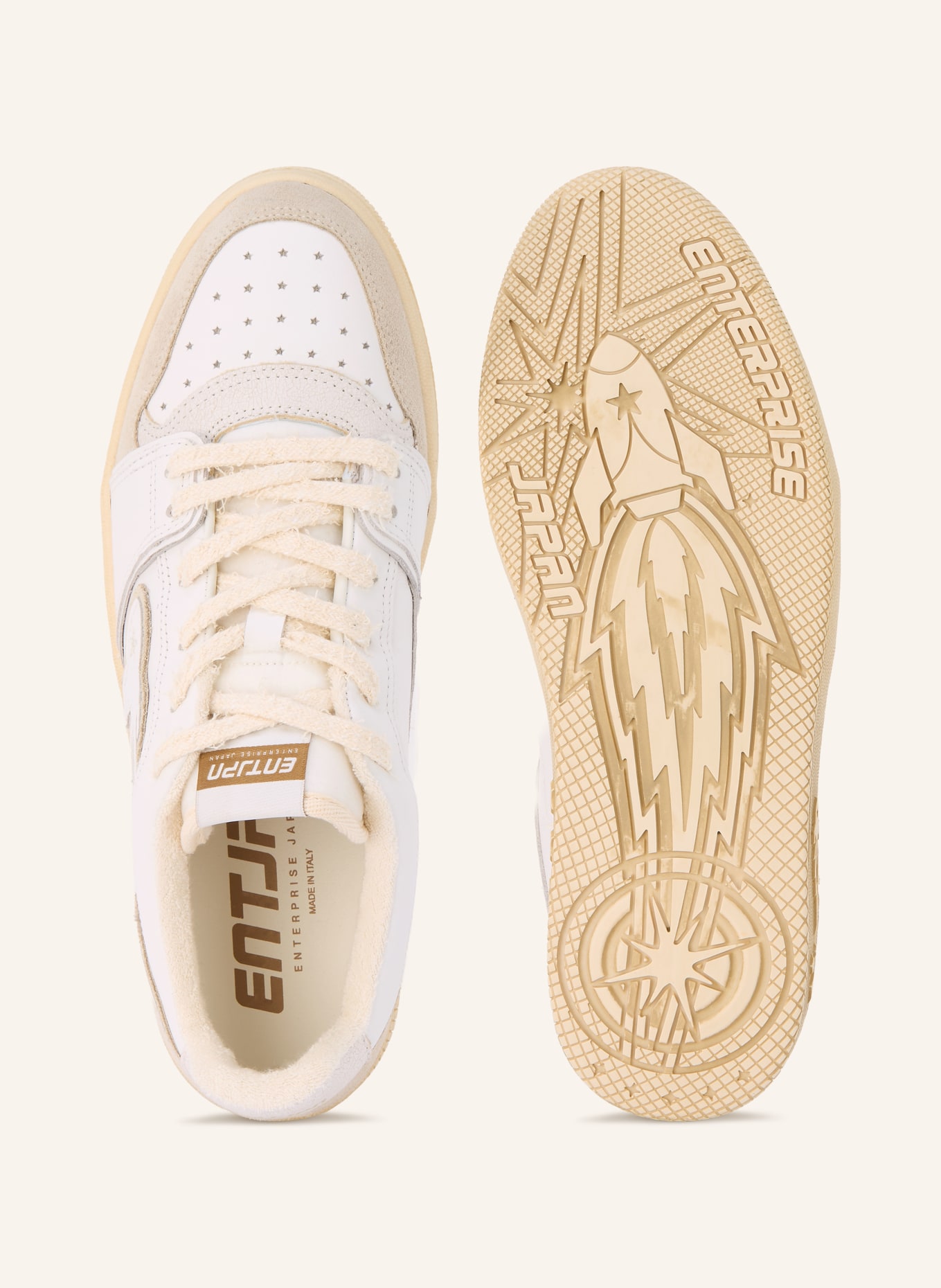 ENTERPRISE JAPAN Buty sportowe EGG ROCKET: BIAŁY / JASNOCZARY