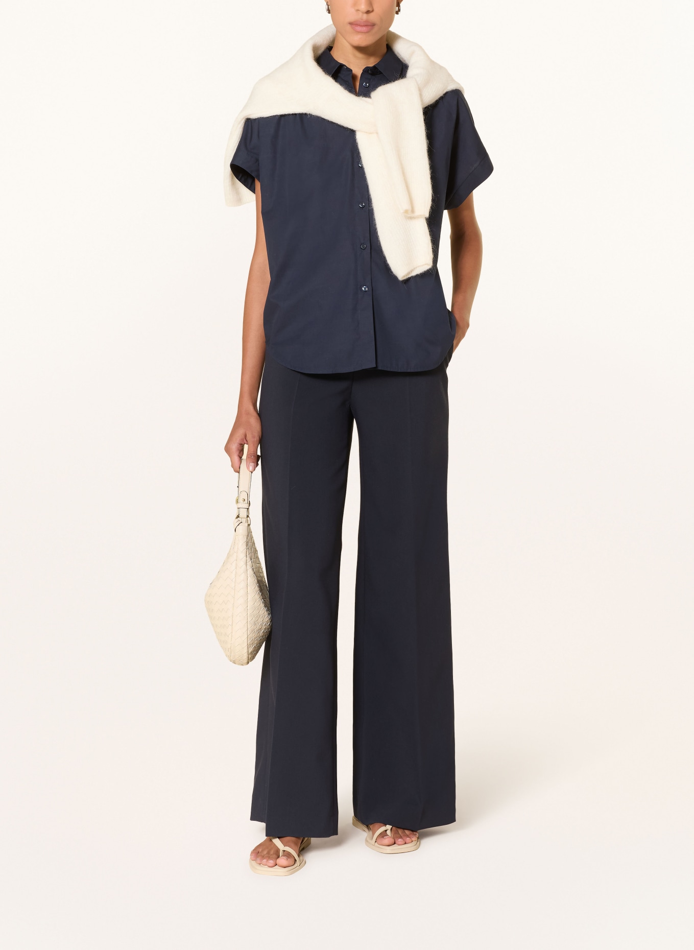 DESOTO Overhemdblouse FLORINE: DONKERBLAUW