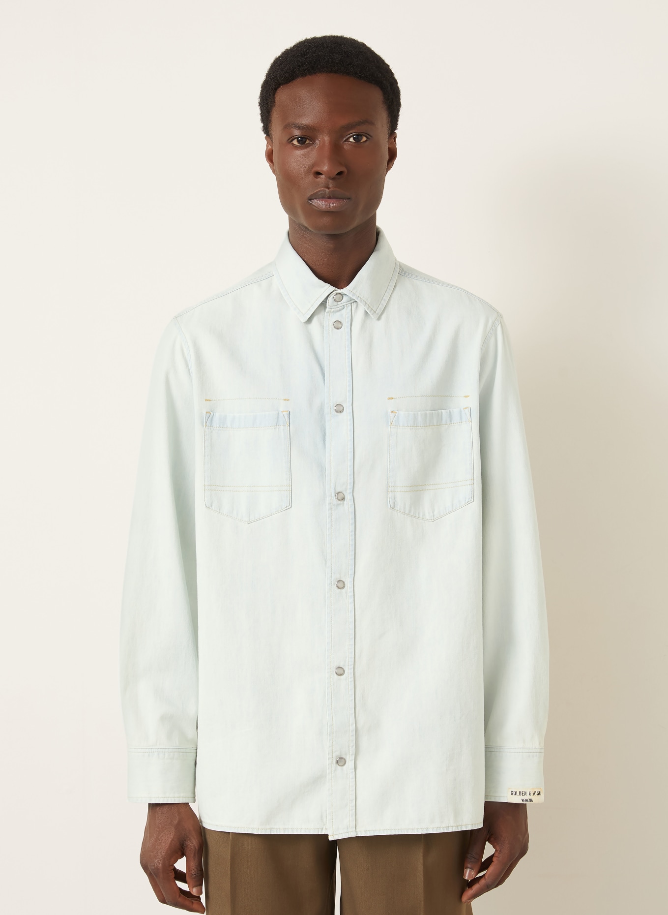 GOLDEN GOOSE Jeanshemd JOURNEY Oversized Fit: HELLBLAU