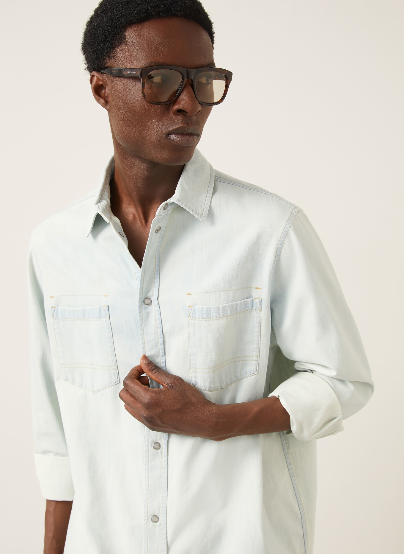 GOLDEN GOOSE Jeanshemd JOURNEY Oversized Fit: HELLBLAU