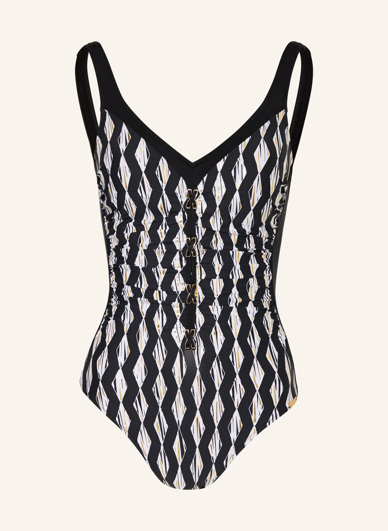Charmline Maillot de bain GILDED GRAPHIC: NOIR / OR / BLANC