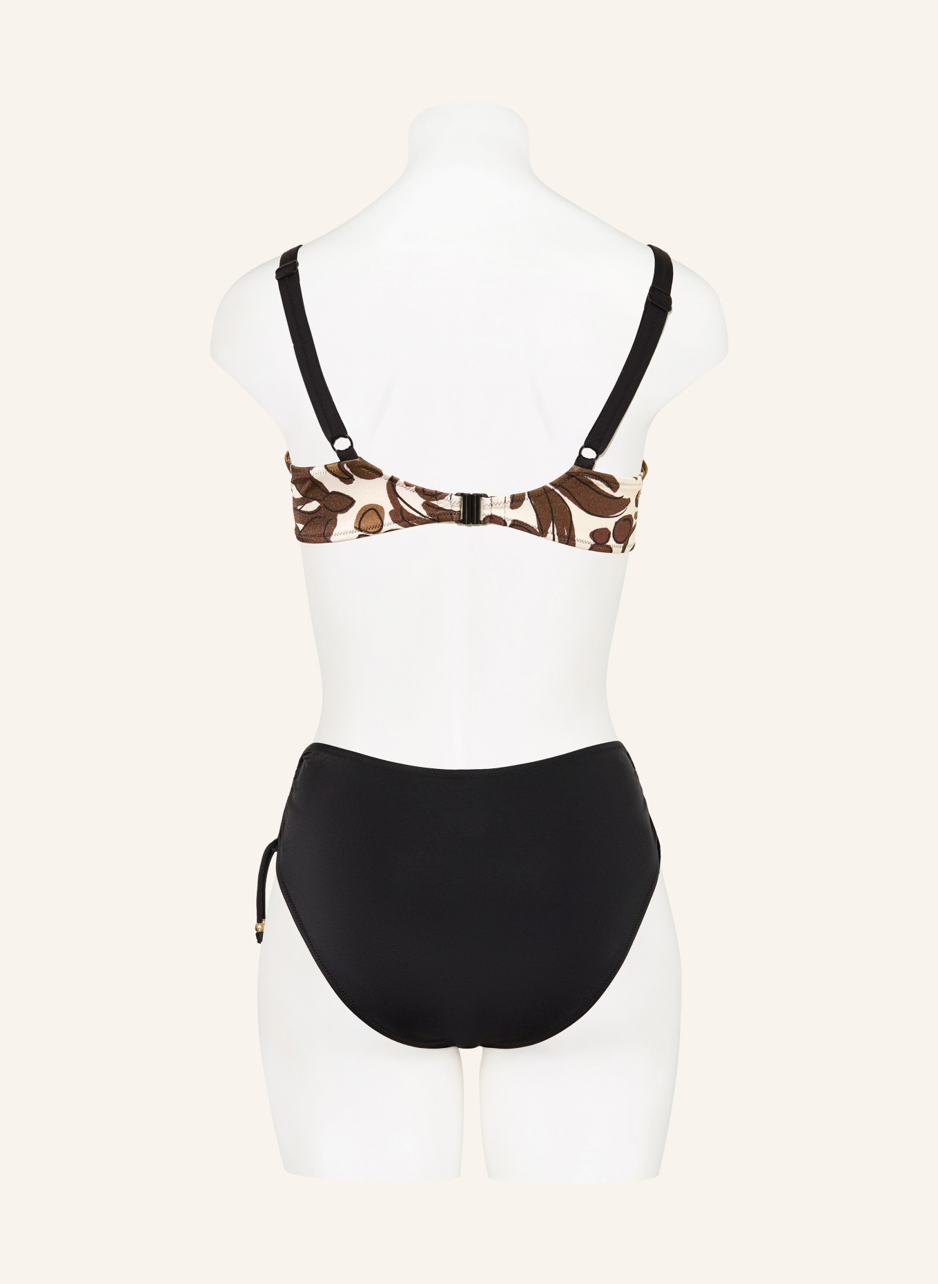 Charmline Bügel-Bikini ORNAMENT GRACE: KHAKI / ECRU / SCHWARZ