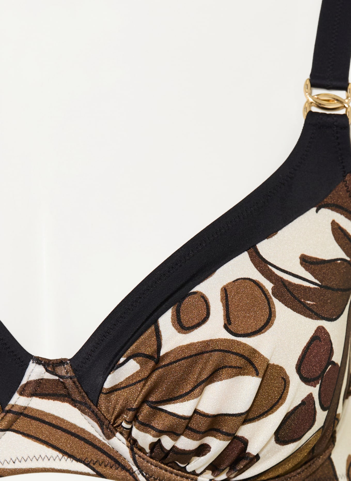 Charmline Bügel-Bikini ORNAMENT GRACE: KHAKI / ECRU / SCHWARZ