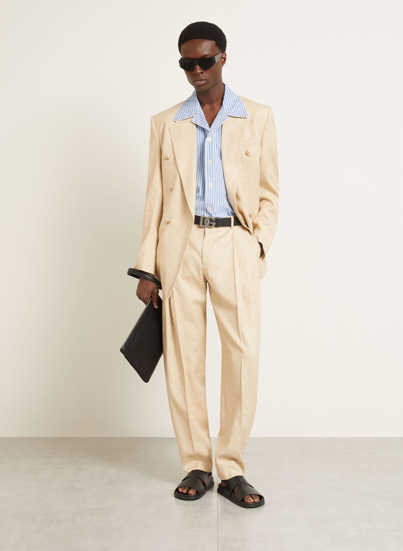 DOLCE & GABBANA Resorthemd Comfort Fit: HELLBLAU / BLAU / WEISS