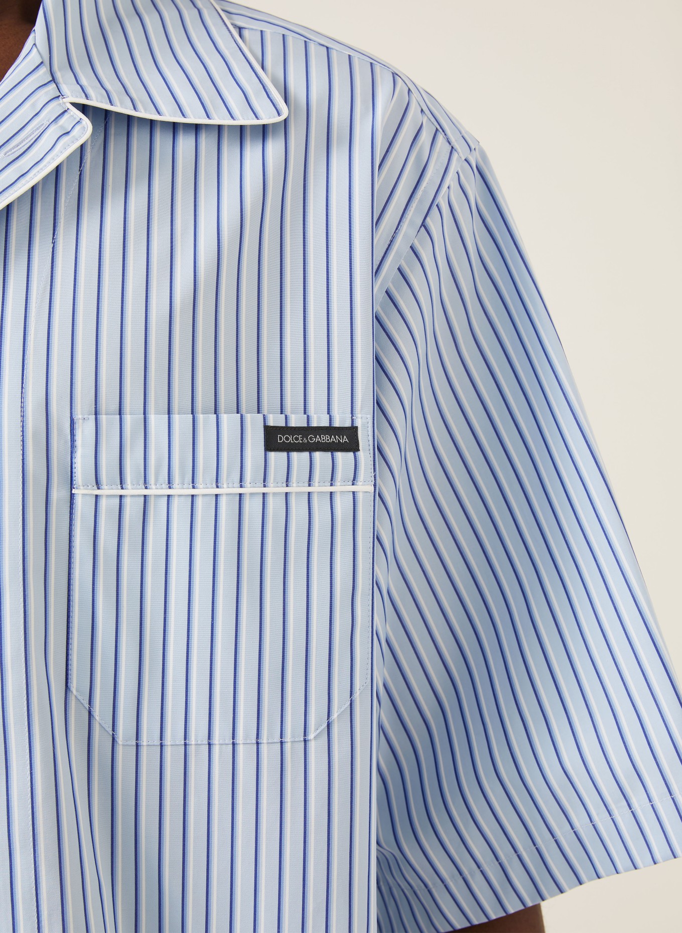 DOLCE & GABBANA Resorthemd Comfort Fit: HELLBLAU / BLAU / WEISS