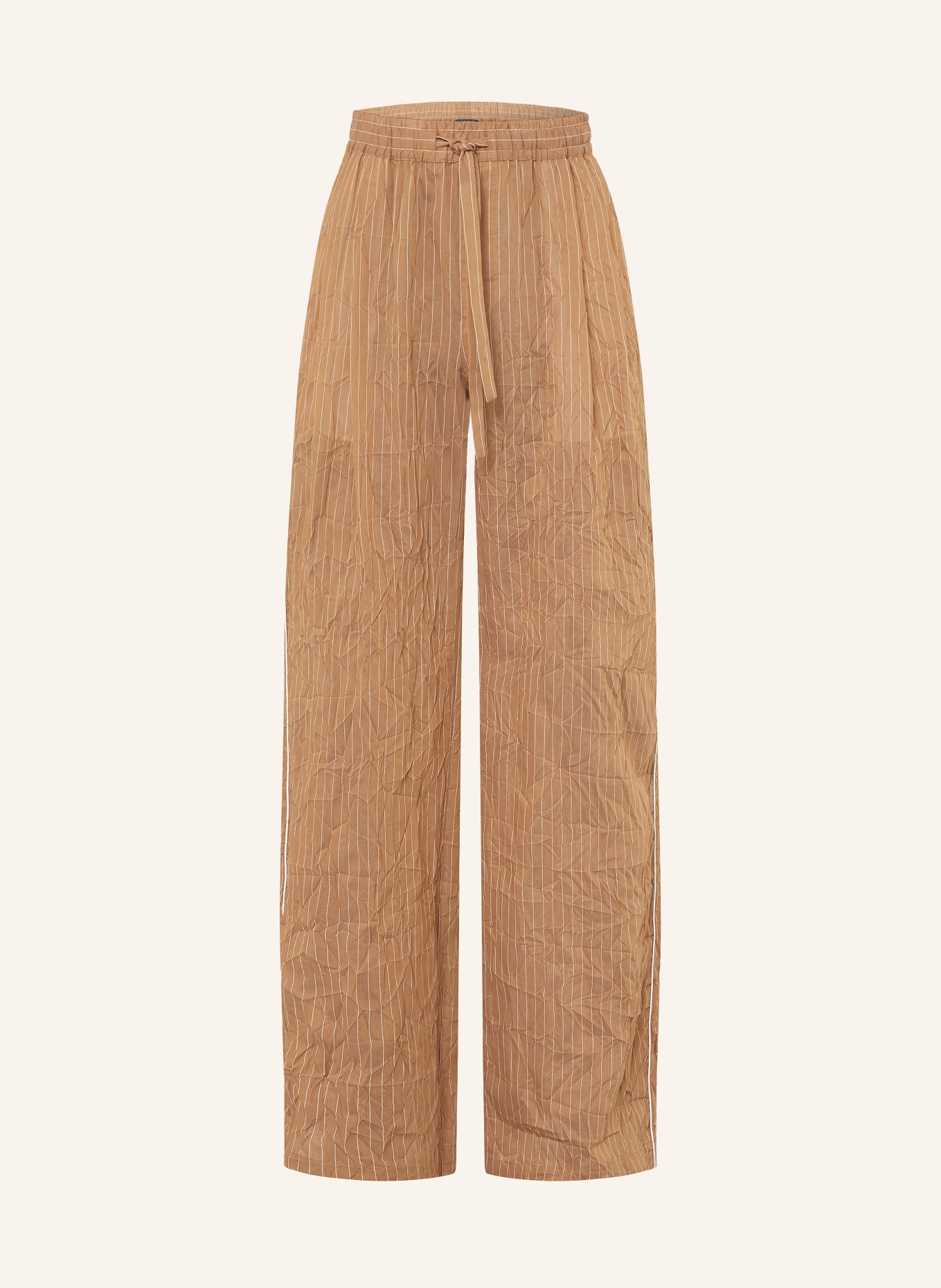 DOLCE & GABBANA Spodnie o regularnym kroju: BRĄZOWY / KREMOWY