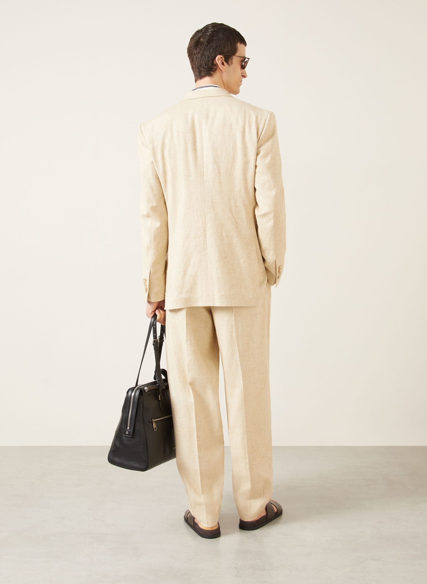 DOLCE & GABBANA Anzughose Slim Fit: S8230 MELANGE BIANCHI-BEIG